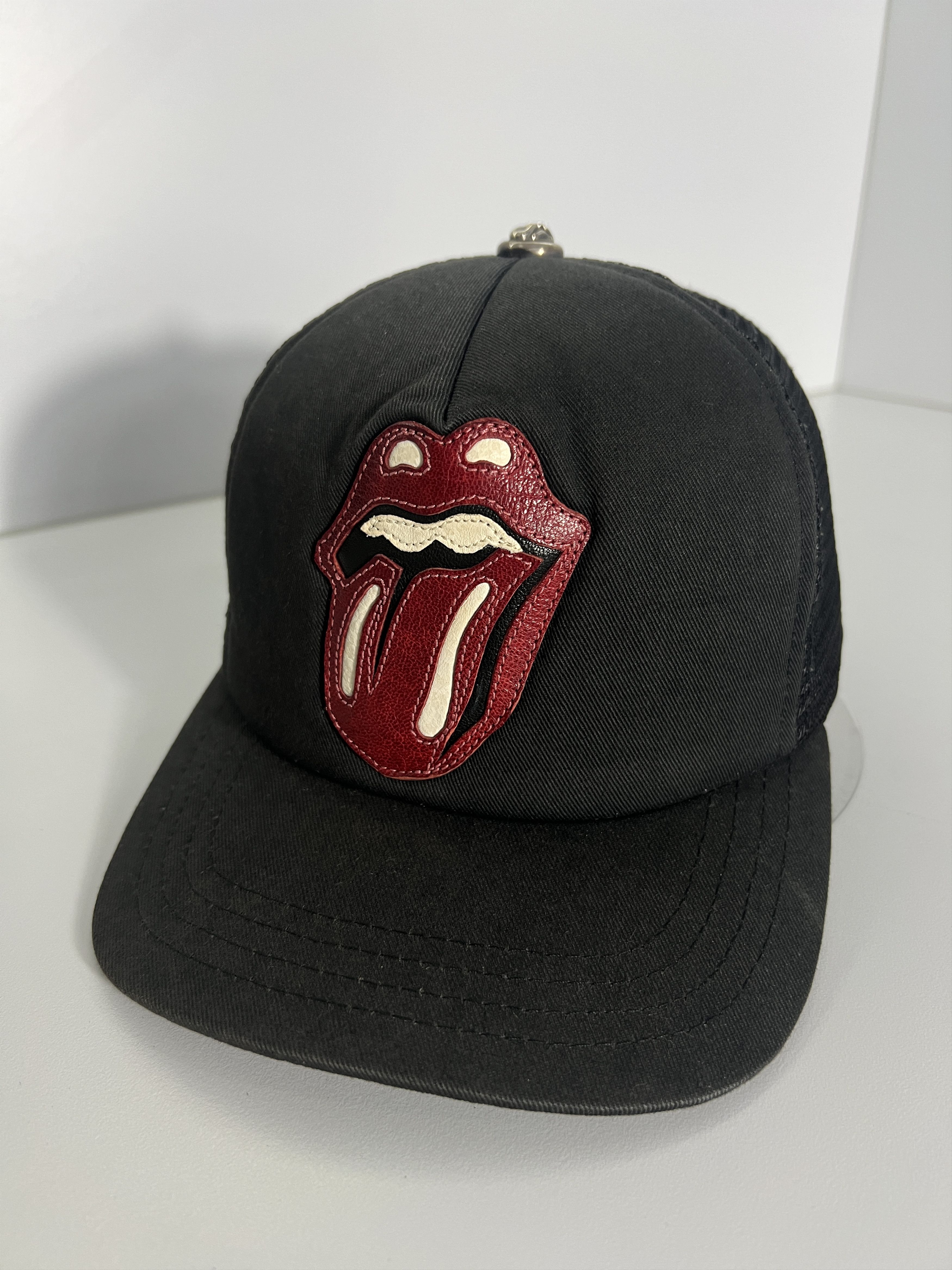 Chrome Hearts × The Rolling Stones Chrome Hearts x Rolling Stones Leather Patch Trucker Hat Size ONE SIZE - 3 Thumbnail