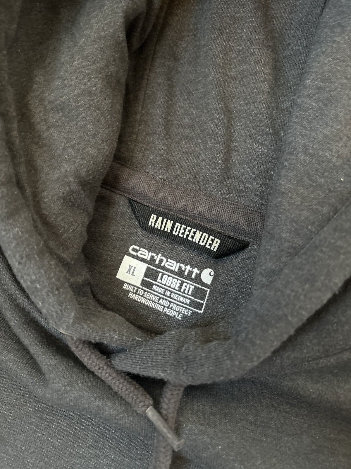 Carhartt × Vintage Carhartt Grey Boxy Rain Defender Hoodie Sweatshirt Size US XL / EU 56 / 4 - 2 Thumbnail