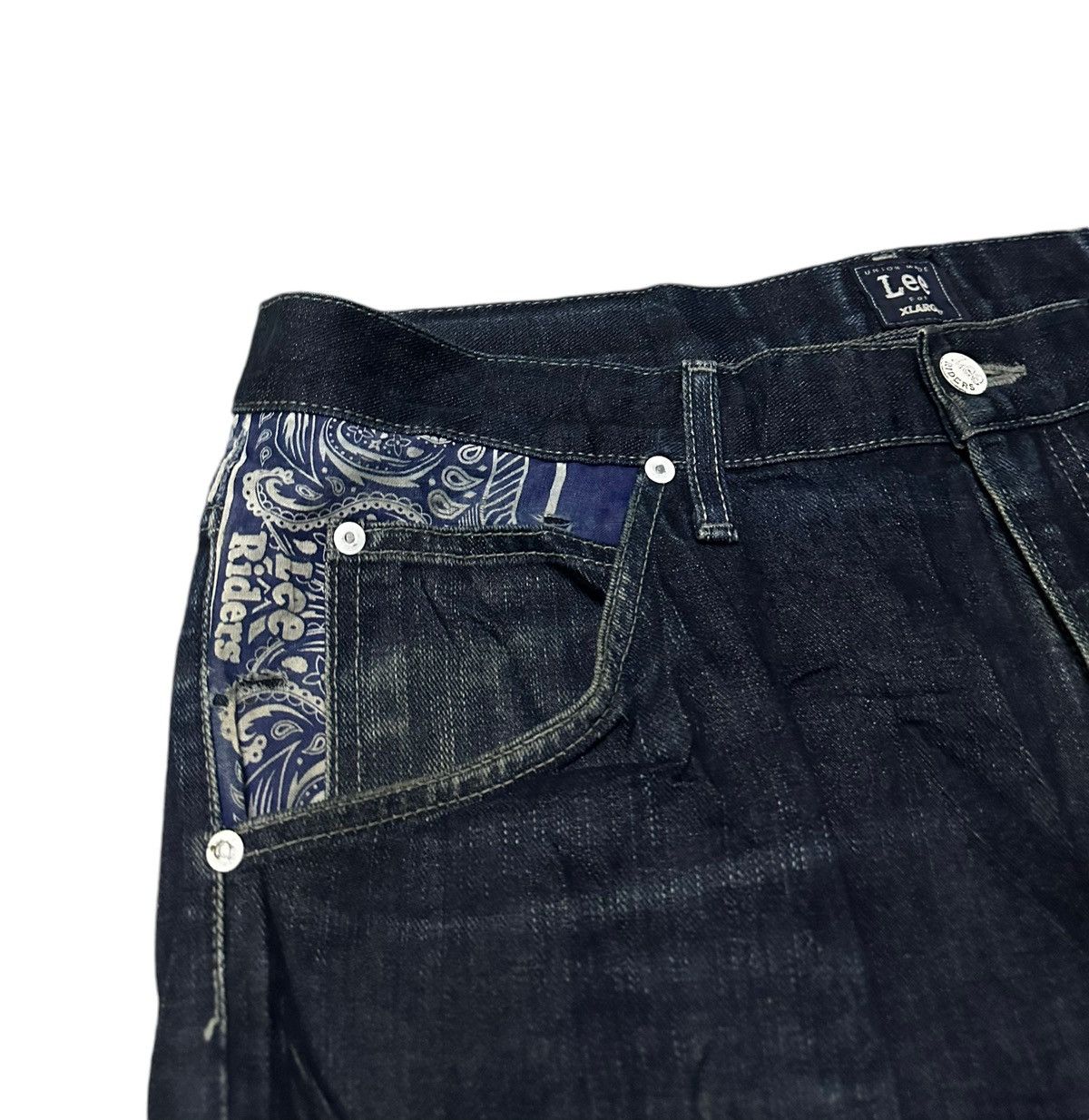 Lee Lee x Xlarge bandana blue denim jeans Size US 37 - 4 Thumbnail