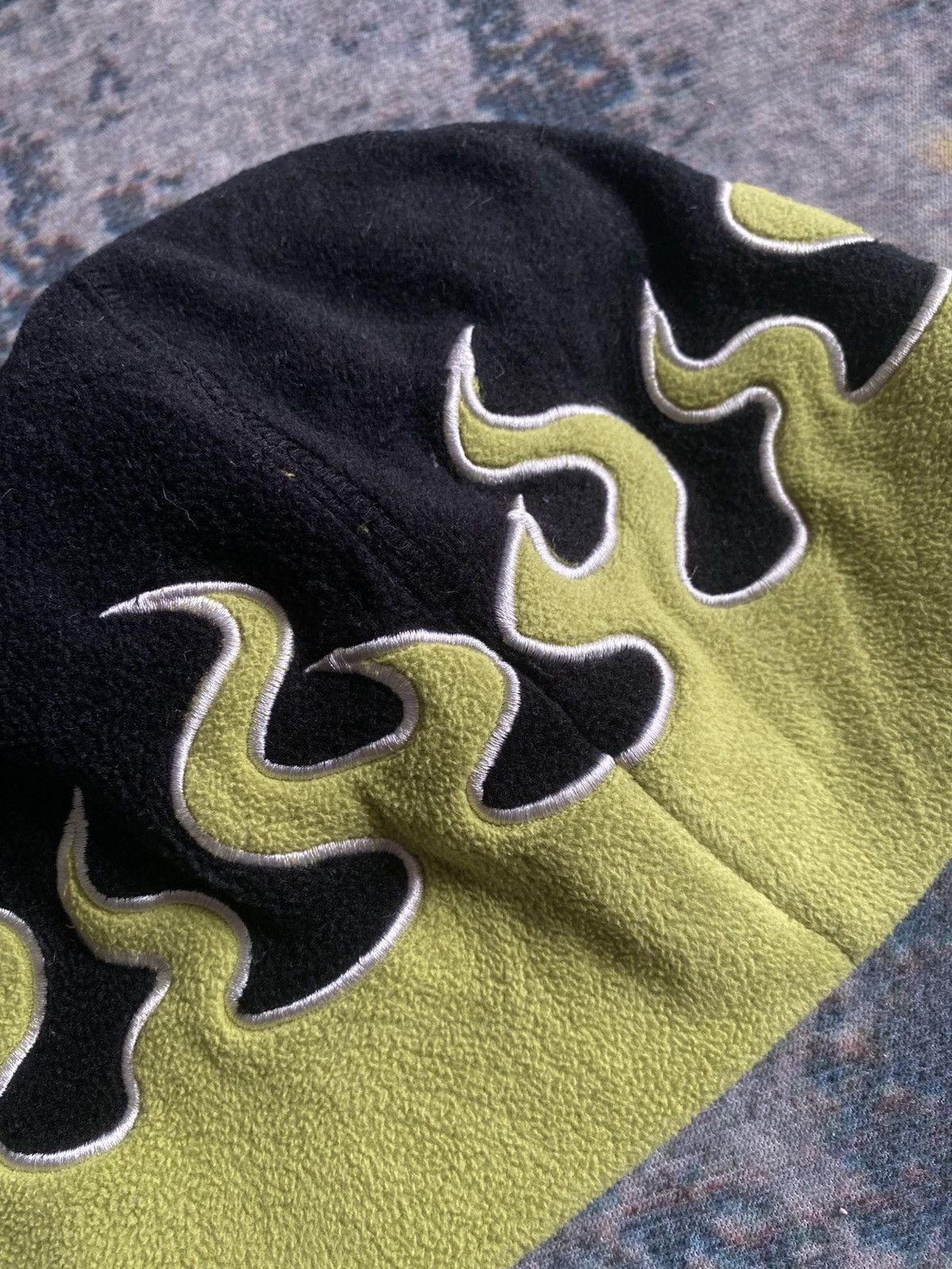 Japanese Brand Vintage Inferno Fire Flame Beanie Hat Japan Style Size ONE SIZE - 2 Thumbnail