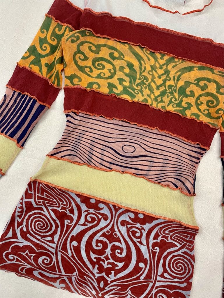 Jean Paul Gaultier SS1996 Jean Paul Gaultier Cyberbaba Tribal Tattoo Mesh Top Size US S / EU 44-46 / 1 - 5 Thumbnail