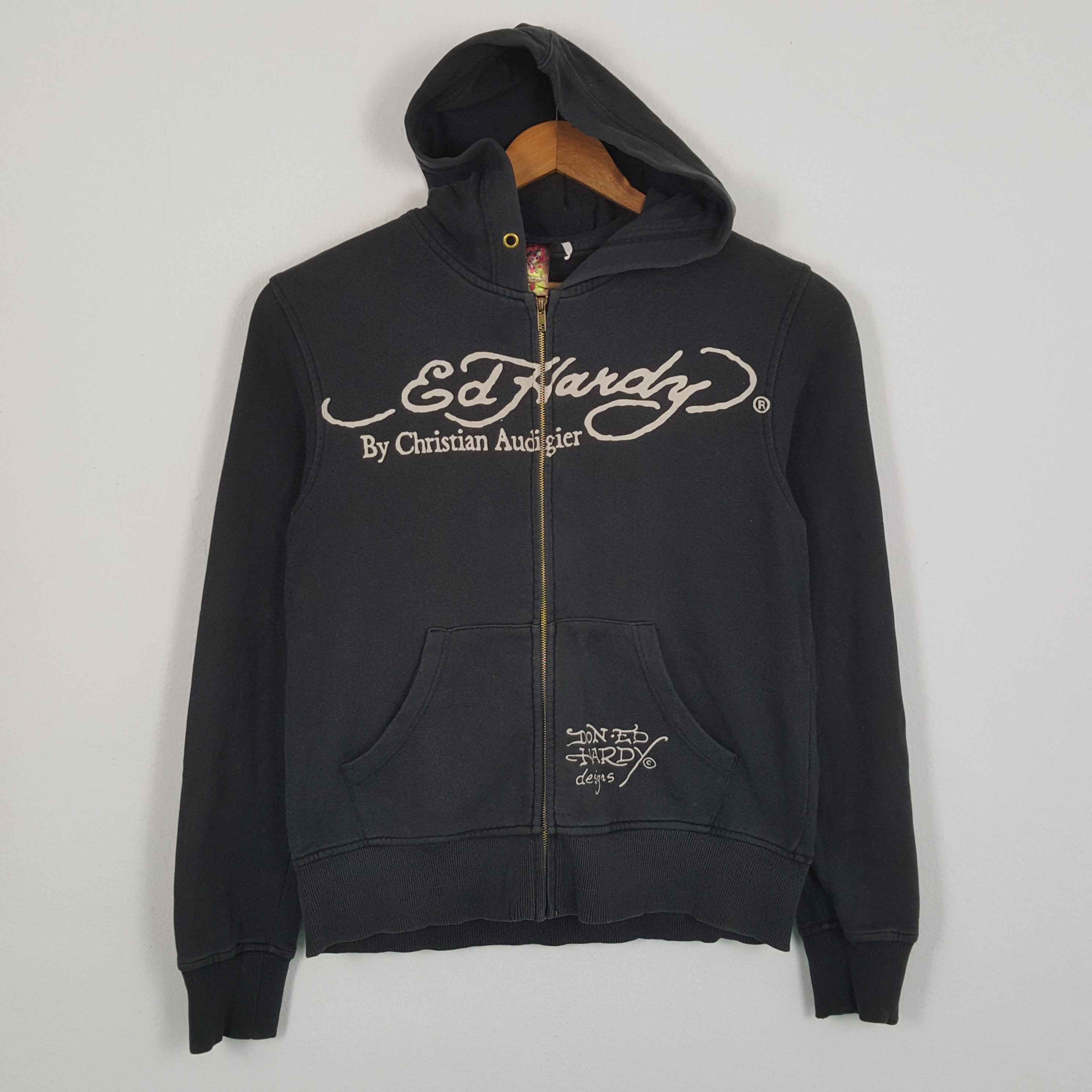 Christian Audigier × Ed Hardy × Vintage Vintage ED-HARDY by CHRISTIAN AUDIGIER Fashion Style Hoodies Size US S / EU 44-46 / 1 - 3 Thumbnail