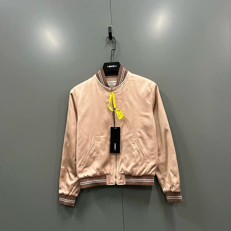 Saint Laurent Sequin Embroidered Baseball Jacket- DMC