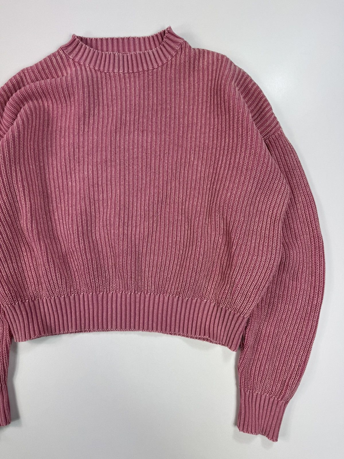 Acne Studios × Japanese Brand Cropped Washed Ribbed Knit Acne Studios Style ALD Japanese Size US S / EU 44-46 / 1 - 6 Thumbnail