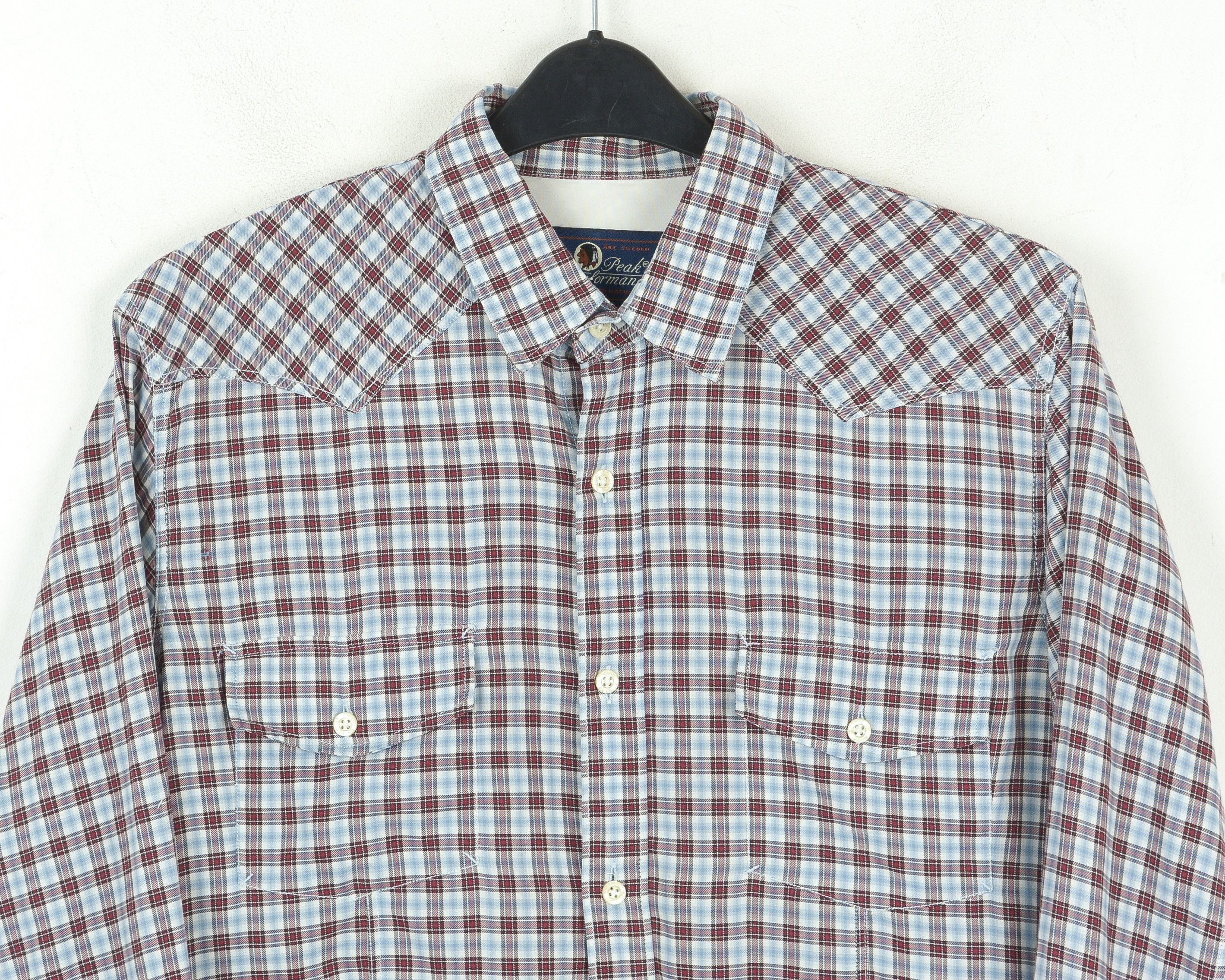 Peak Performance Norton Casual Shirt Check Tartan Long Sleeved Button Size US XL / EU 56 / 4 - 2 Thumbnail
