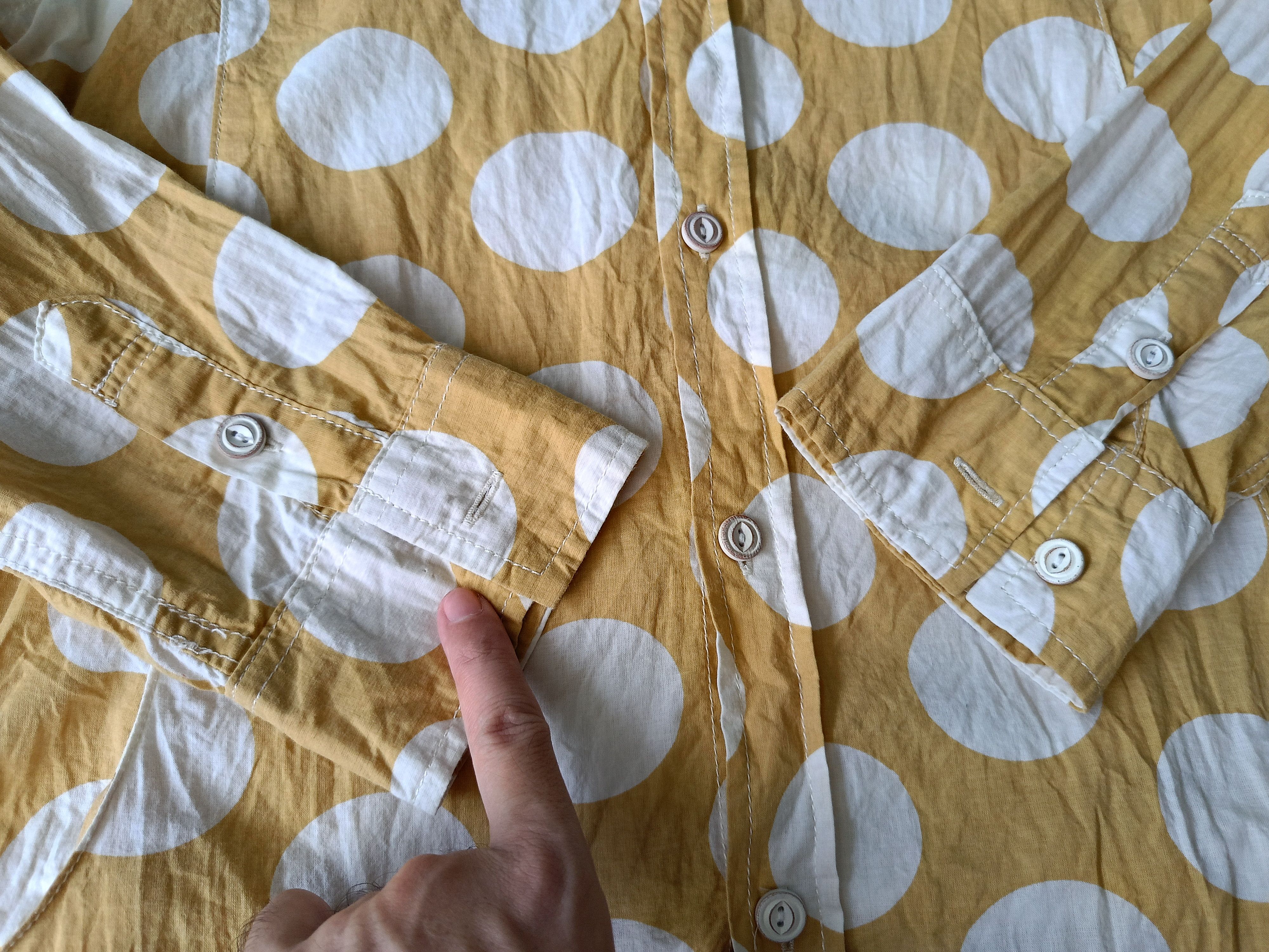 go slow caravan Go Slow Caravan 1 comfortable yellow circles dress shirt Size S / US 4 / IT 40 - 16 Thumbnail