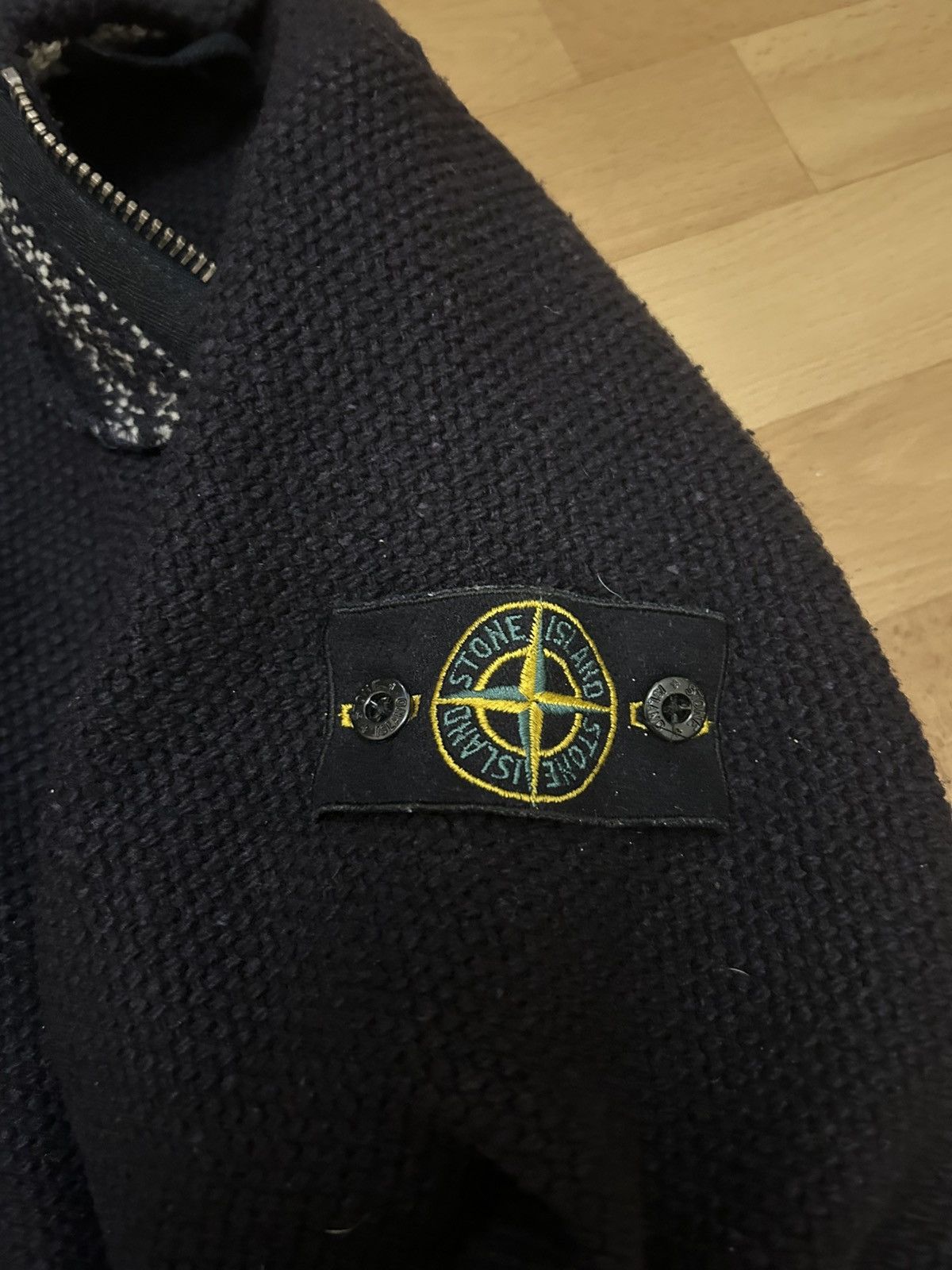Stone Island Stone Island zip-up knit hoodie Paul Harvey/2001AW Size US L / EU 52-54 / 3 - 9 Thumbnail