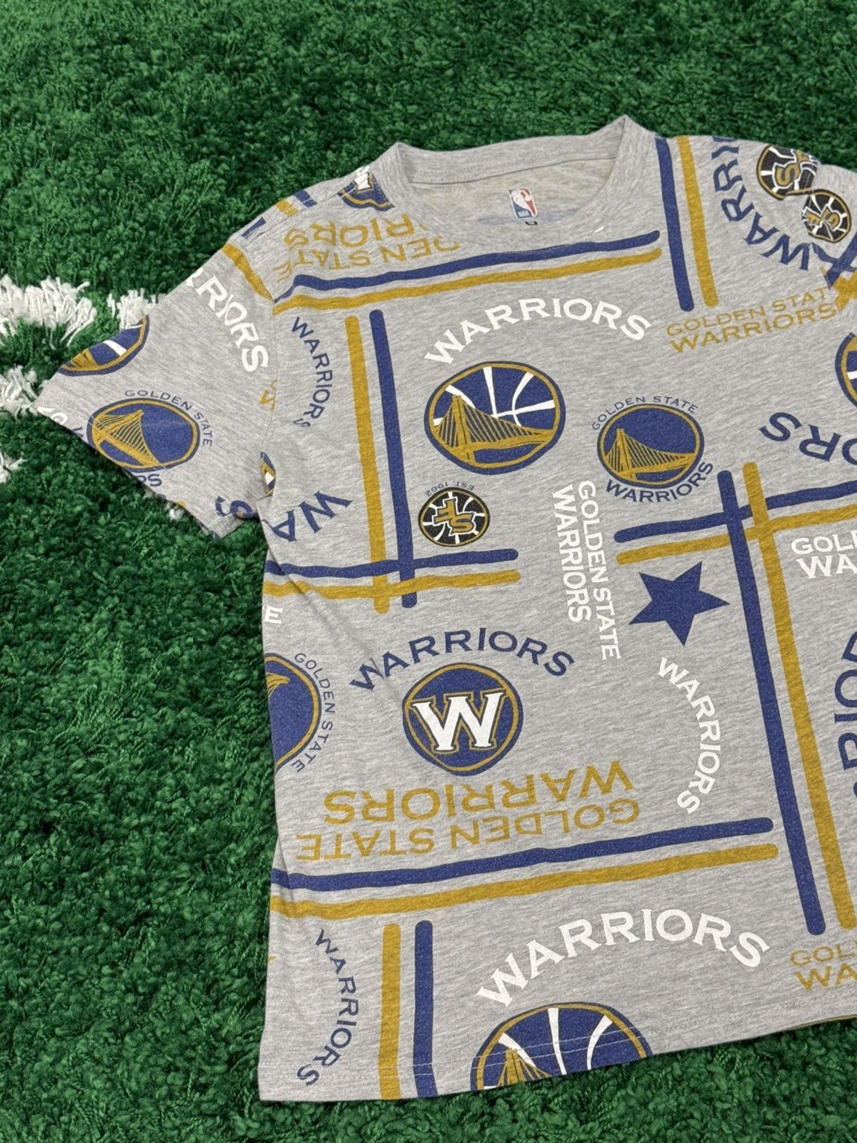 NBA NBA Golden State Warriors San Francisco SF All Over Logo Tee Size US M / EU 48-50 / 2 - 2 Thumbnail