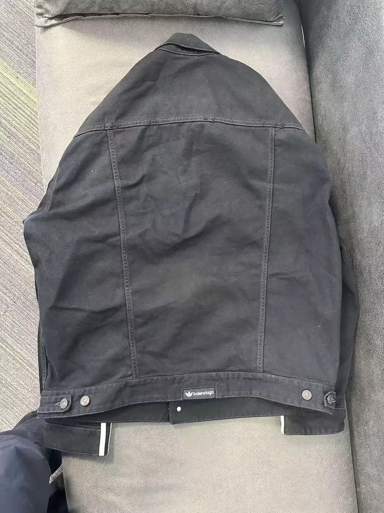 Balenciaga Balenciaga x Adidas Denim Jacket in Black-2505 Size US M / EU 48-50 / 2 - 2 Thumbnail