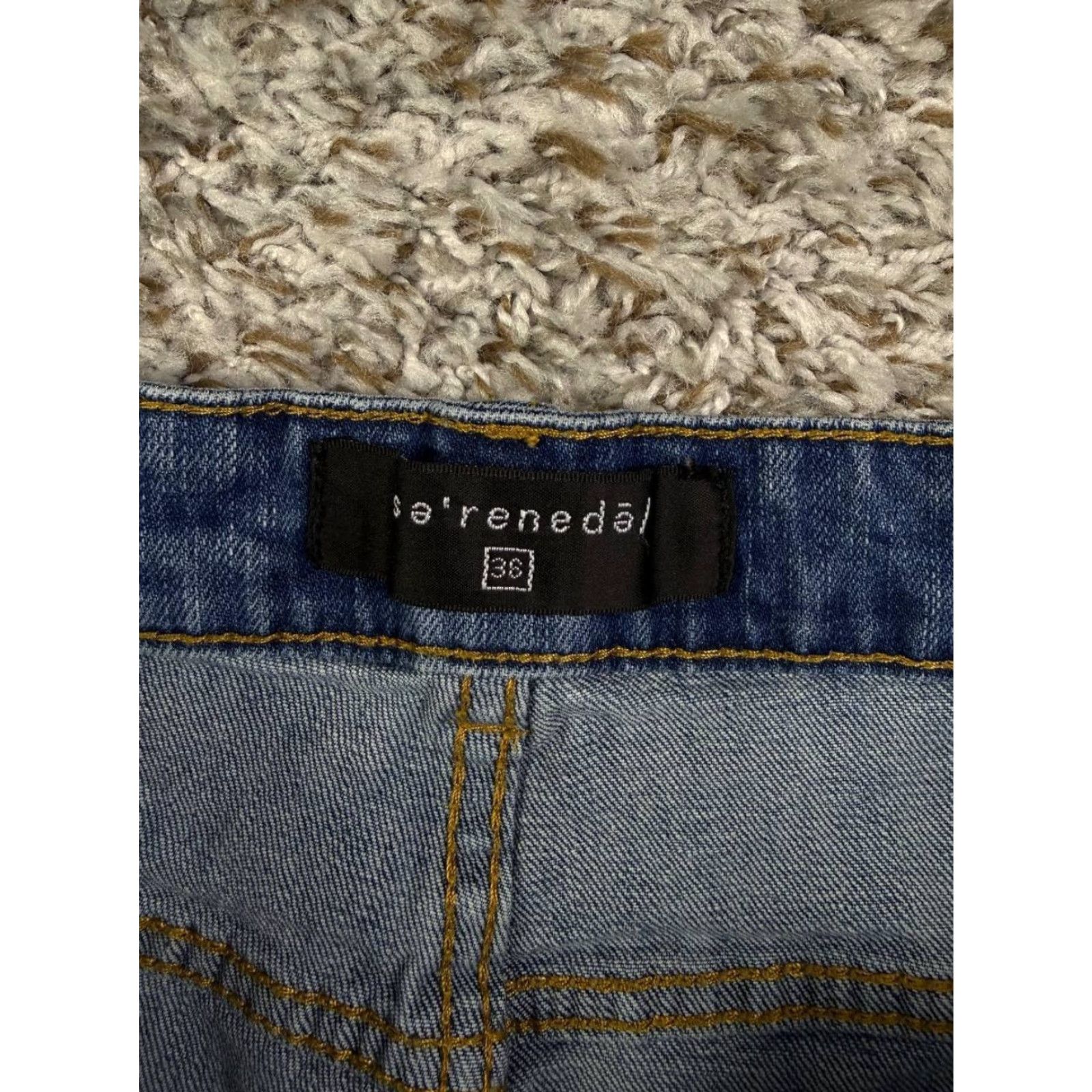 Denime Serenede Jeans Men Skinny Distressed Light Blue Zip Ankle Denim 36x32 Regular Inseam 32 Size US 36 / EU 52 - 7 Thumbnail