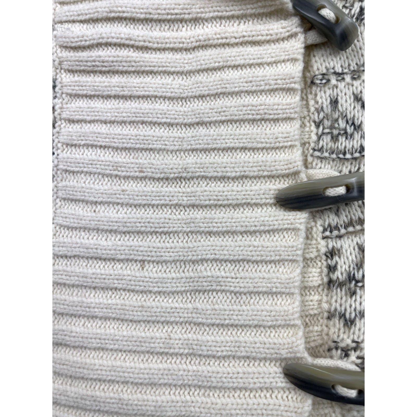 Vintage VINTAGE Woolrich Duster Sweater Cardigan Women’s Medium Wool Aztec Fair Isle Geometric Knit Open Pocket Shawl Collar mantel? Size M / US 6-8 / IT 42-44 - 7 Thumbnail