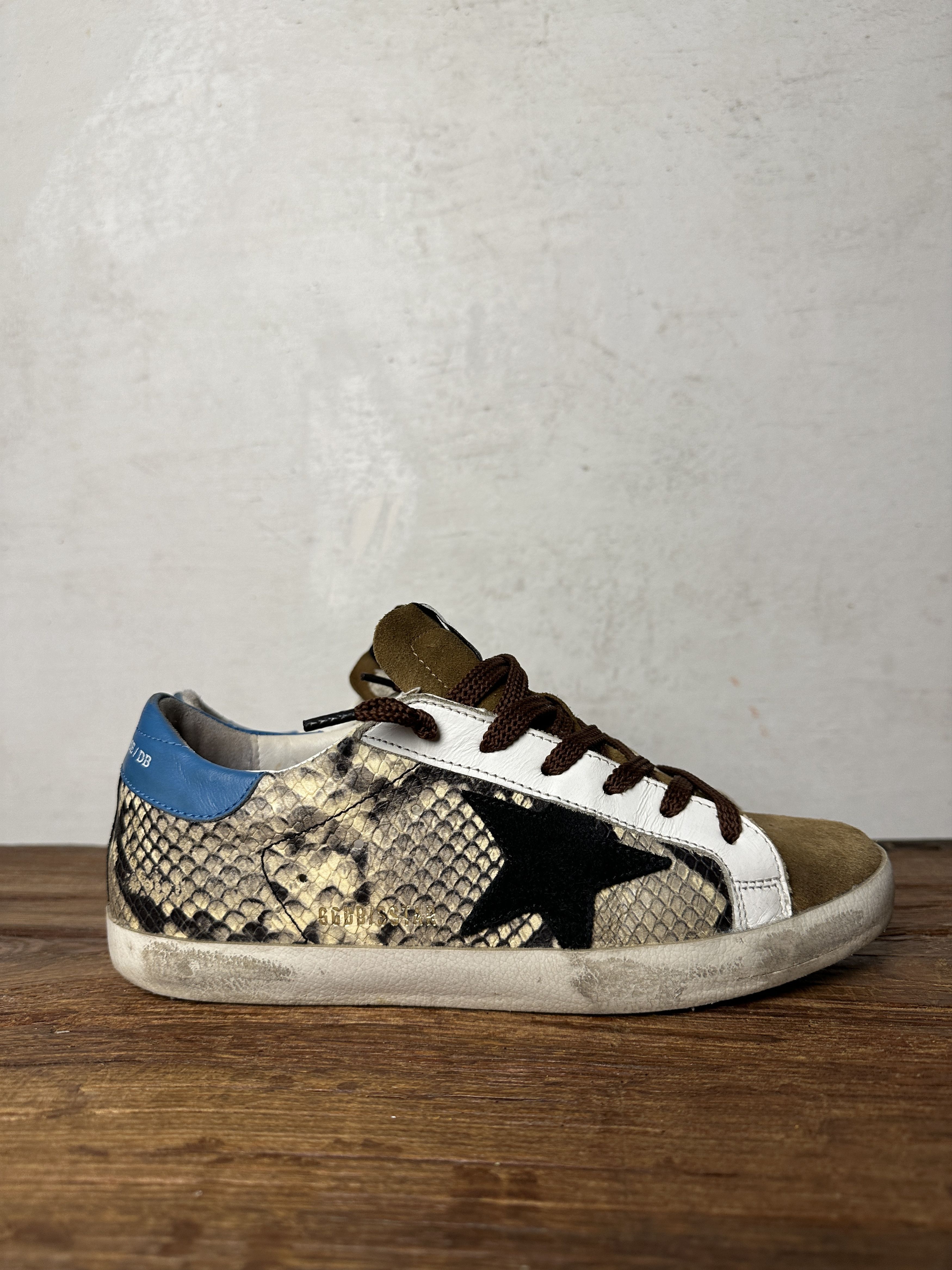 Golden Goose Golden Goose GGDB Superstar Brown Snake Print Sneakers Size US 8 / IT 38 - 9 Thumbnail