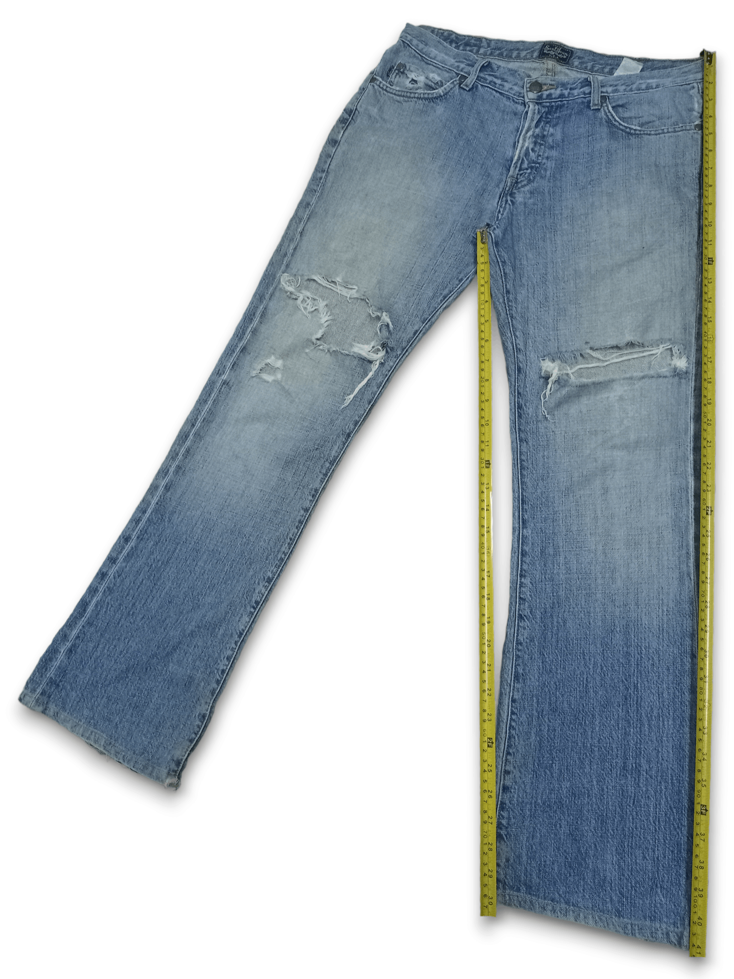 Earl Jeans Vintage USA Earl Jean Western Distressed Flare Jeans Size US 33 - 10 Thumbnail