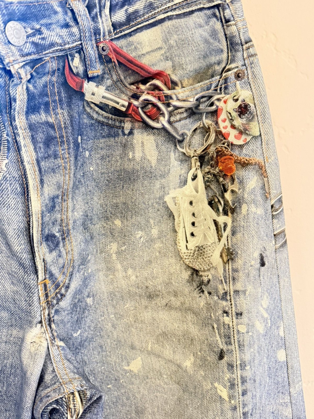 Acne Studios Acne Studios Printed Denim Size US 31 - 4 Thumbnail