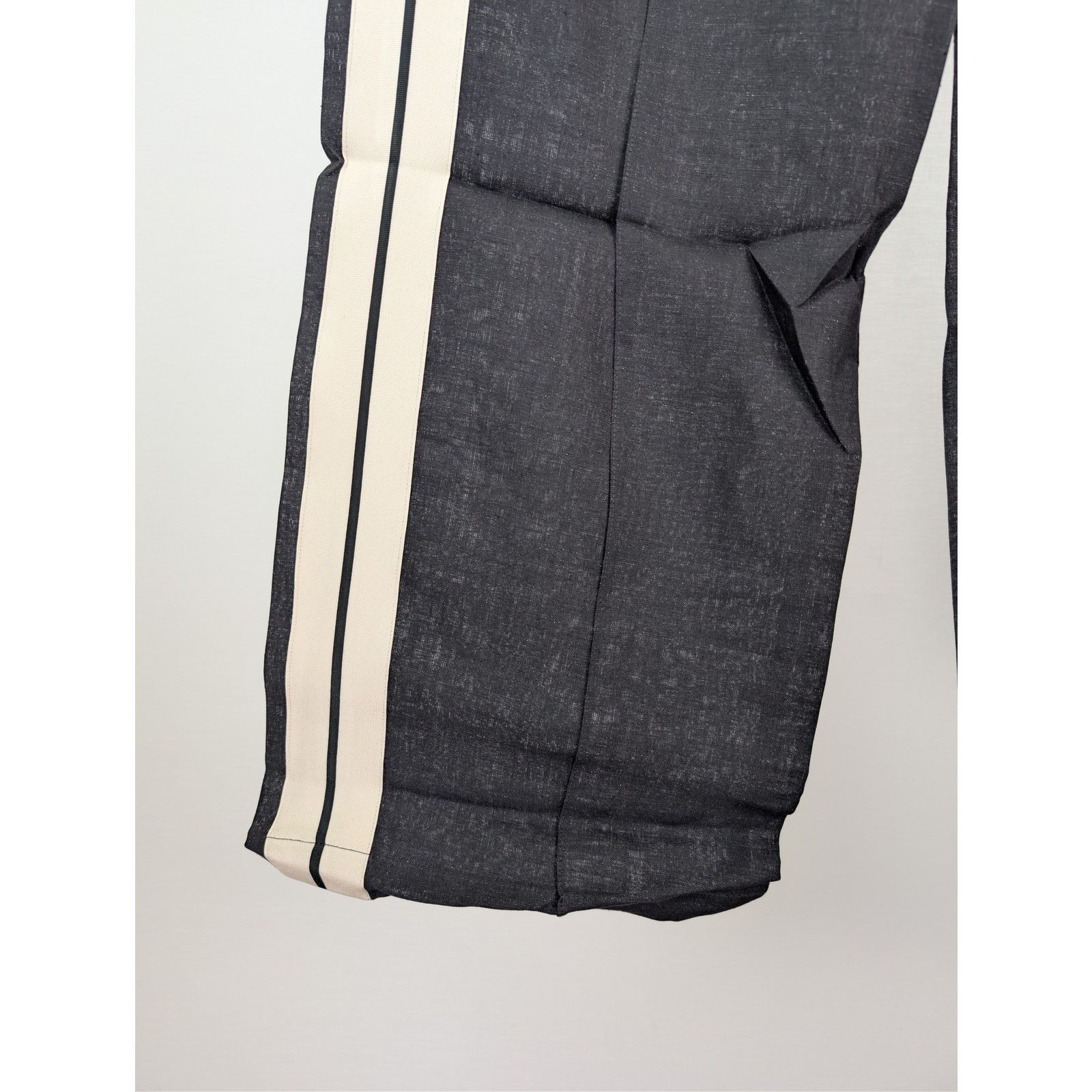 Palm Angels o1rshd1 Classic Logo Linen Track Pants Anthracite/Off White Size US 36 / EU 52 - 8 Thumbnail