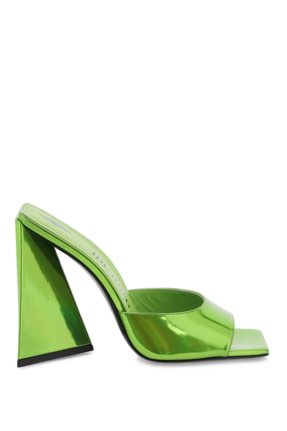 image of The Attico O1S22I1N1223 Leather Devon Mule Shoess In Green Shoes, Women's (Size 9)