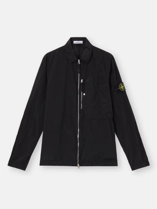 Stone Island o1h1sh10525 Crinkle Over Shirt in Black Size US XL / EU 56 / 4 - 1 Thumbnail