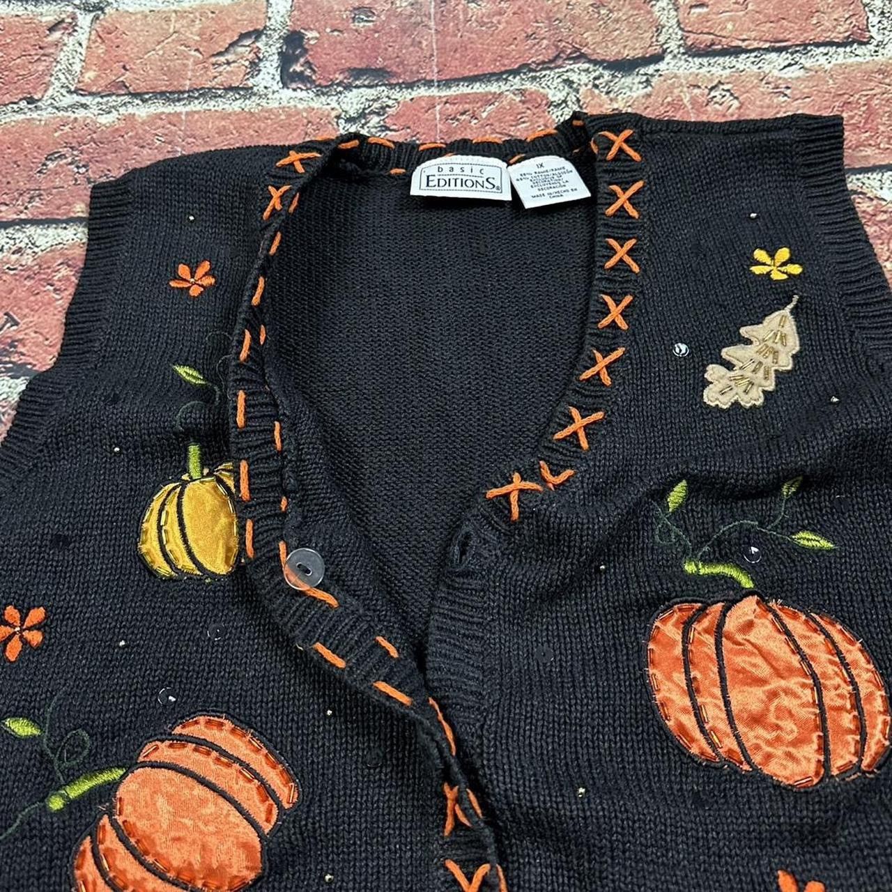 Basic Editions Vintage Basic Editions Halloween Sweater Vest Fall Pumpkin Size XL / US 12-14 / IT 48-50 - 6 Thumbnail