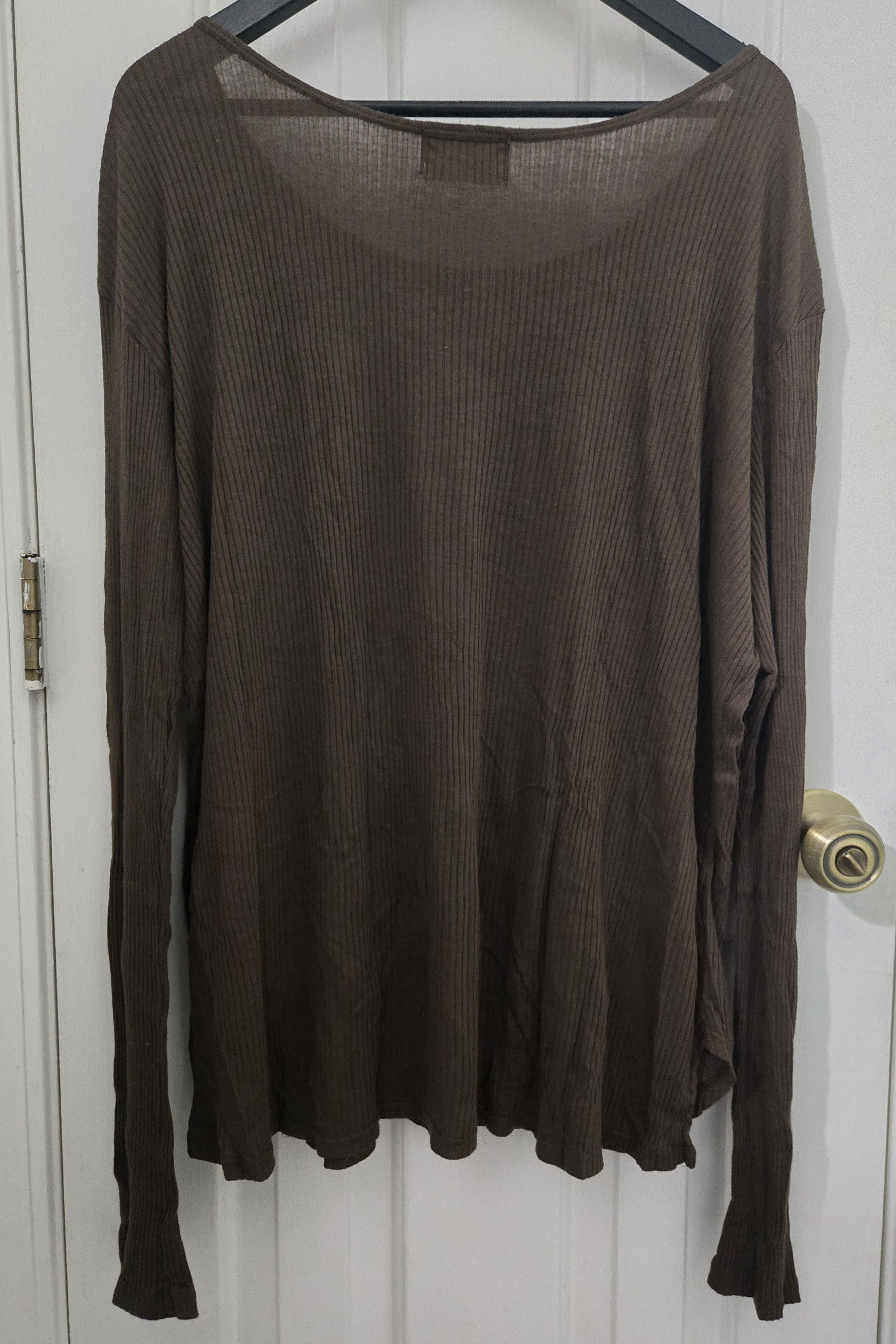Enfants Riches Deprimes ERD Brown Cotton Ribbed Longsleeve Thermal Tee Shirt T-shirt Size US XXL / EU 58 / 5 - 3 Thumbnail