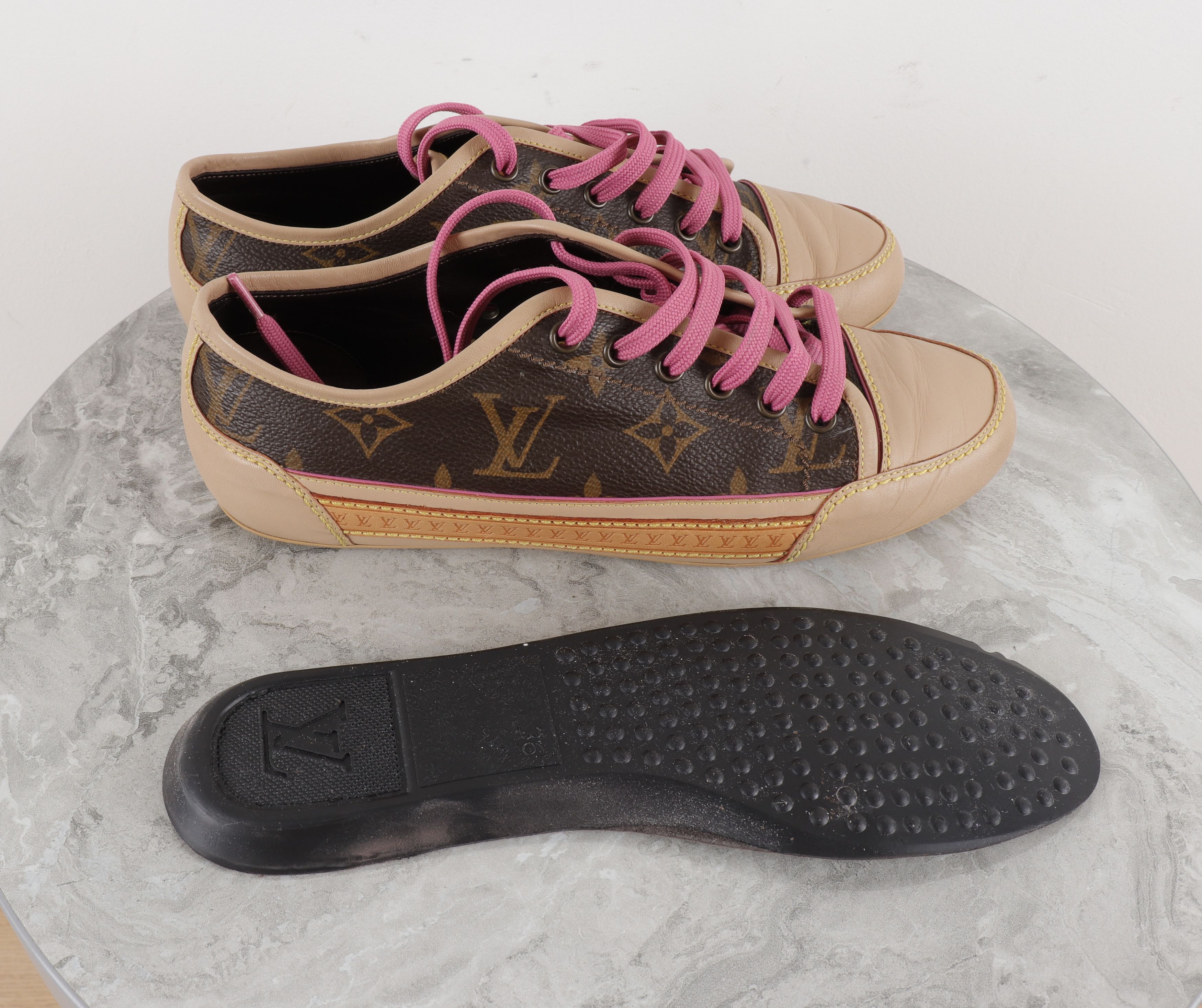 Louis Vuitton Louis Vuitton Leather Brown Monogram Sneakers Size US 6 / IT 36 - 14 Thumbnail