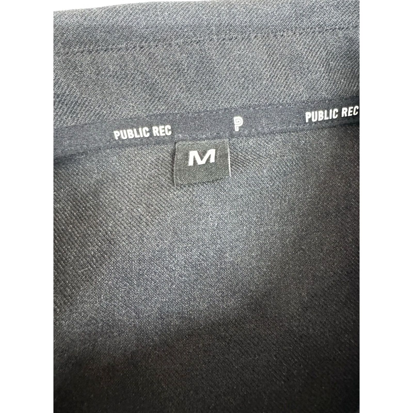 Vintage Public Rec Shirt Mens M Black Cotton Blend Stretch Thermal Button Down - Casual, Long Sleeve, Pockets, Regular Fit, Fall Winter, Collared, Jeans, Men Size US M / EU 48-50 / 2 - 3 Thumbnail