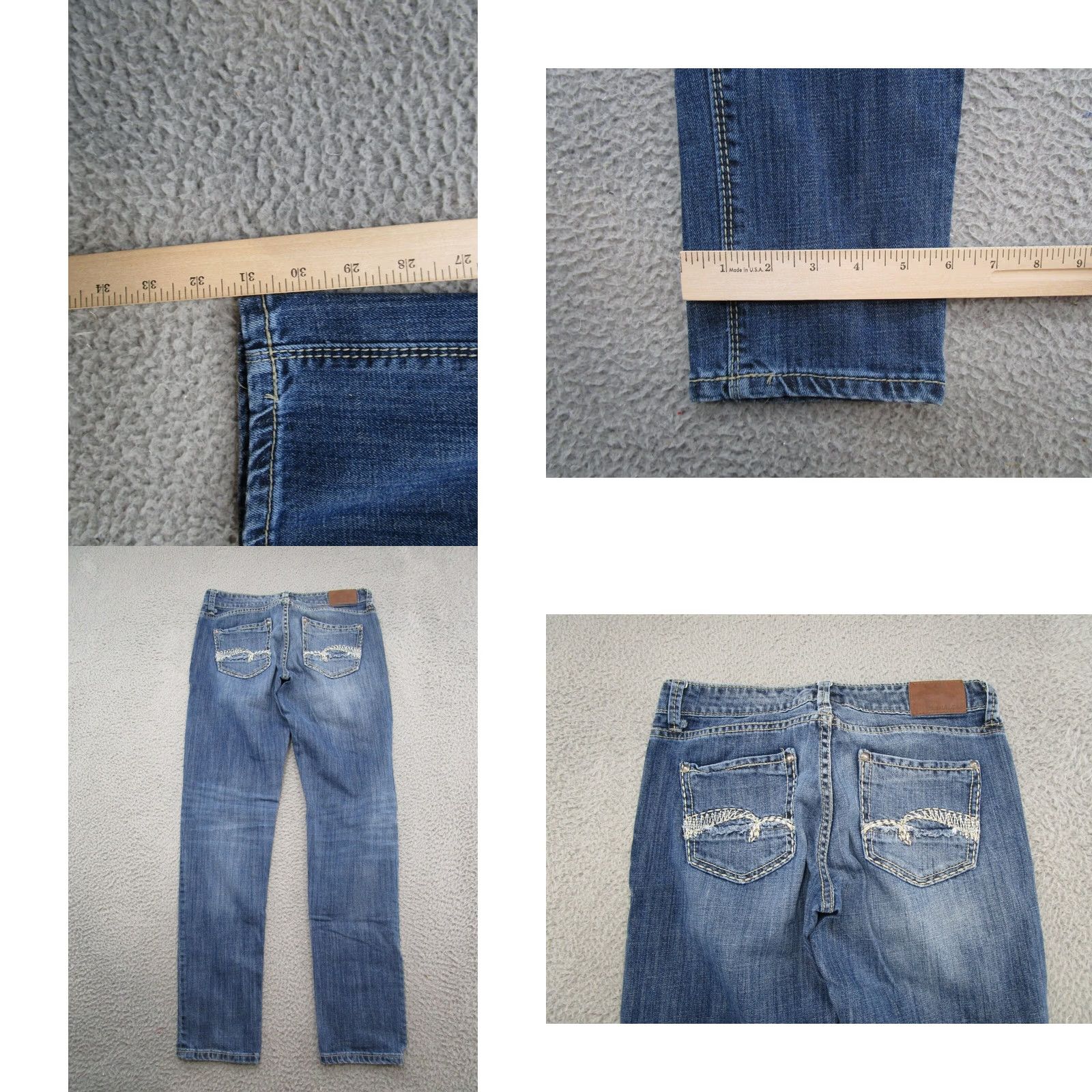 Vintage Maurices Women's Jeans Blue Stretch Denim Cotton Blend Size 6 Straight Pants Mens Womens Size 28" / US 6 / IT 42 - 8 Thumbnail
