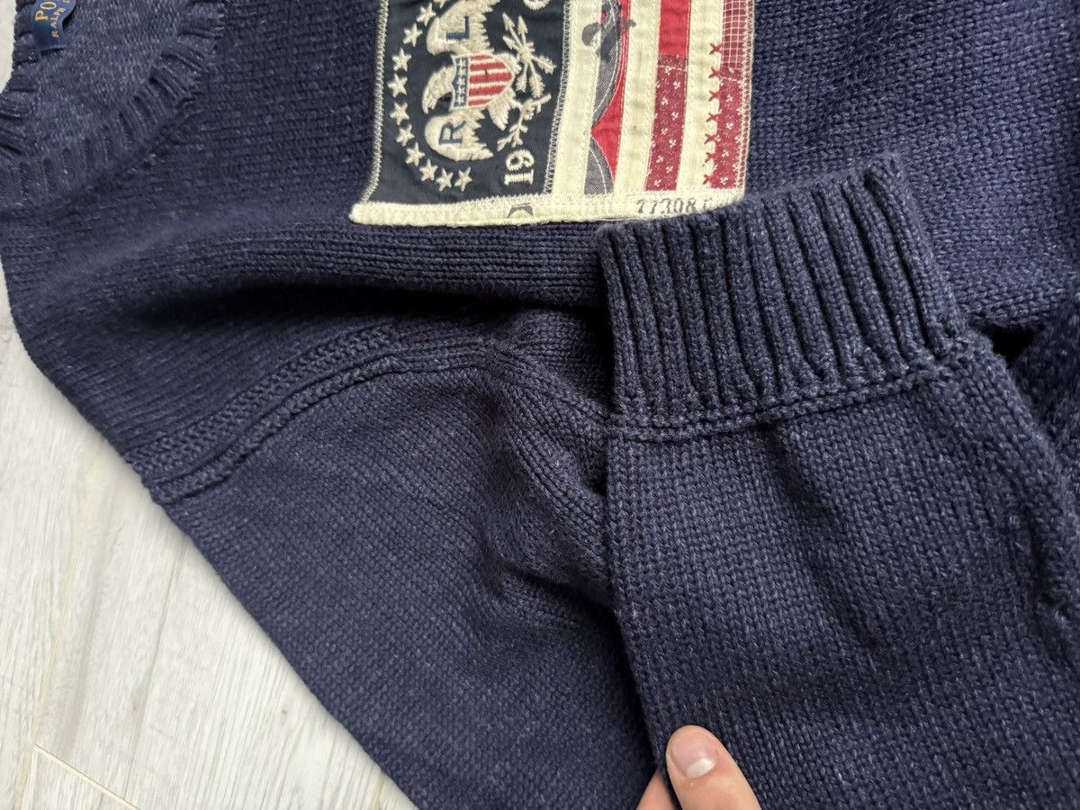 Polo Ralph Lauren Vintage Polo Ralph Lauren knit Sweater crewneck USA Flag Size US XXL / EU 58 / 5 - 5 Thumbnail