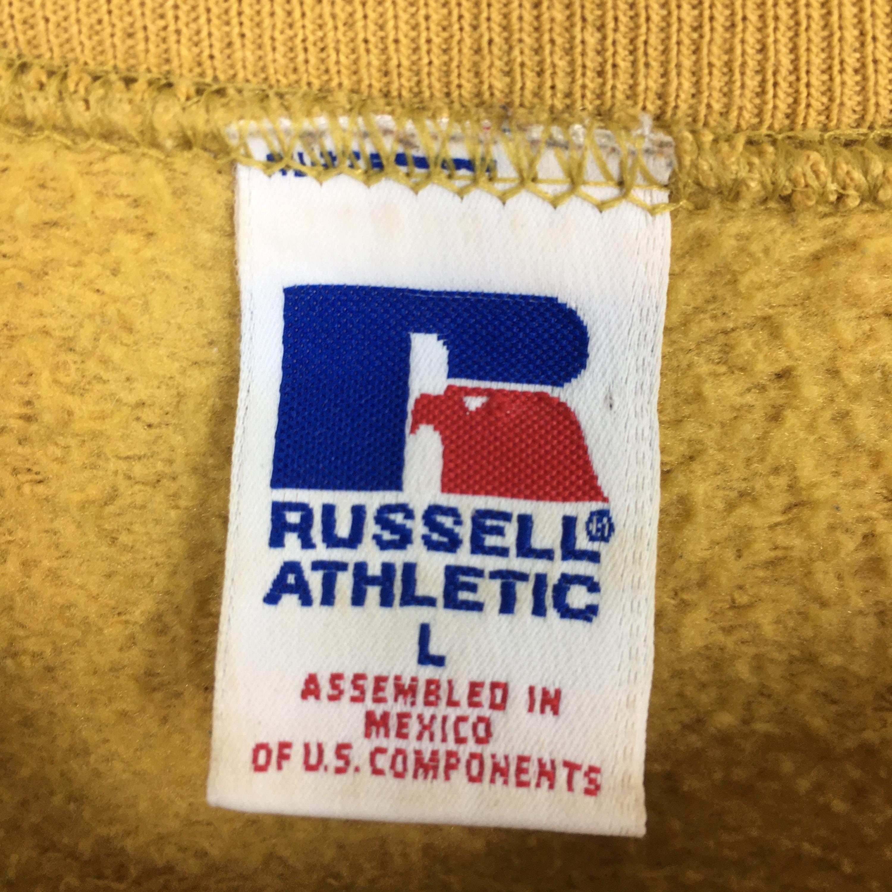 Russell Athletic Vintage 90s Russell Athletic Plain Yellow Sweatshirt Large Size US L / EU 52-54 / 3 - 6 Thumbnail
