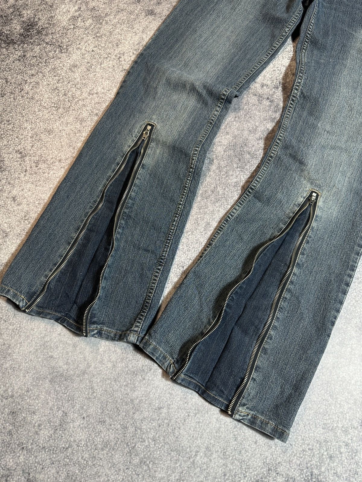 Designer Y2K Vintage Casual Denim Zip Avant Garde Opium Style USA S Size US 31 - 2 Thumbnail