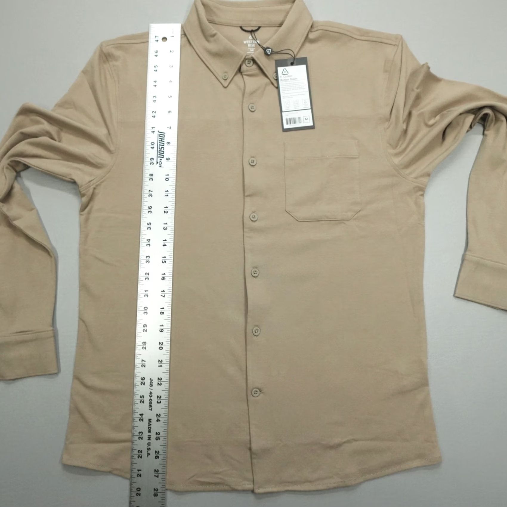 Vintage Western Rise Button-Down Shirt Size M Stretch Wicking Odor-Resistant Cotton Button Up Shirt Men’s Casual Business Size US L / EU 52-54 / 3 - 5 Thumbnail