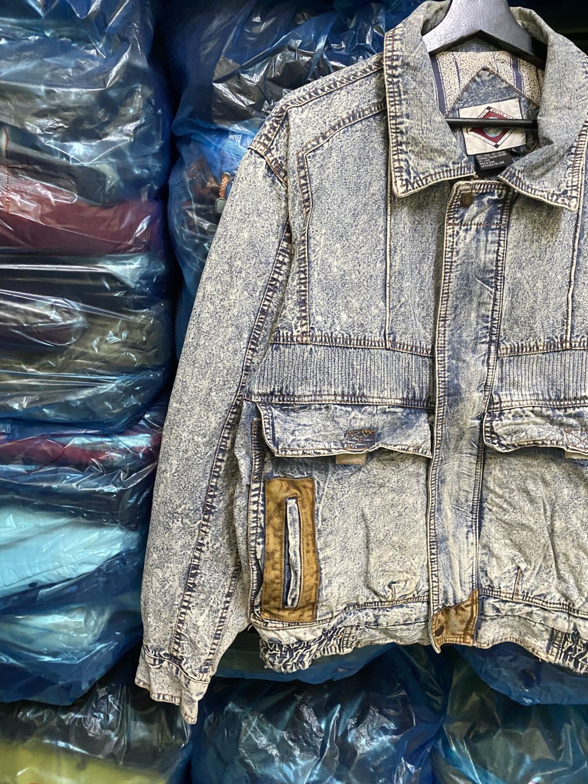 Vintage Vintage 90s Horizon Outer Wear Acid Wash Denim Jacket Size US M / EU 48-50 / 2 - 7 Thumbnail