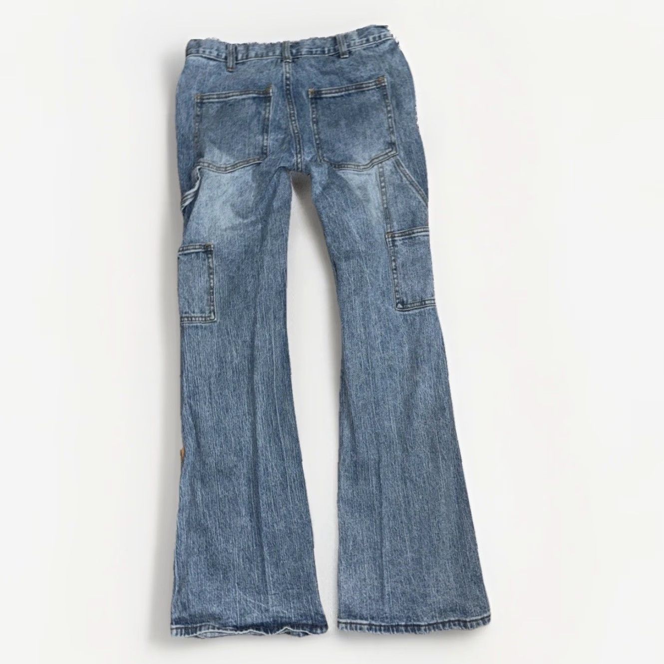 Vintage VINTAGE John Galt Carpenter Flare Jeans Light Wash 30x30 90s Y2K Womens Jeans Size 30" / US 8 / IT 44 - 4 Thumbnail