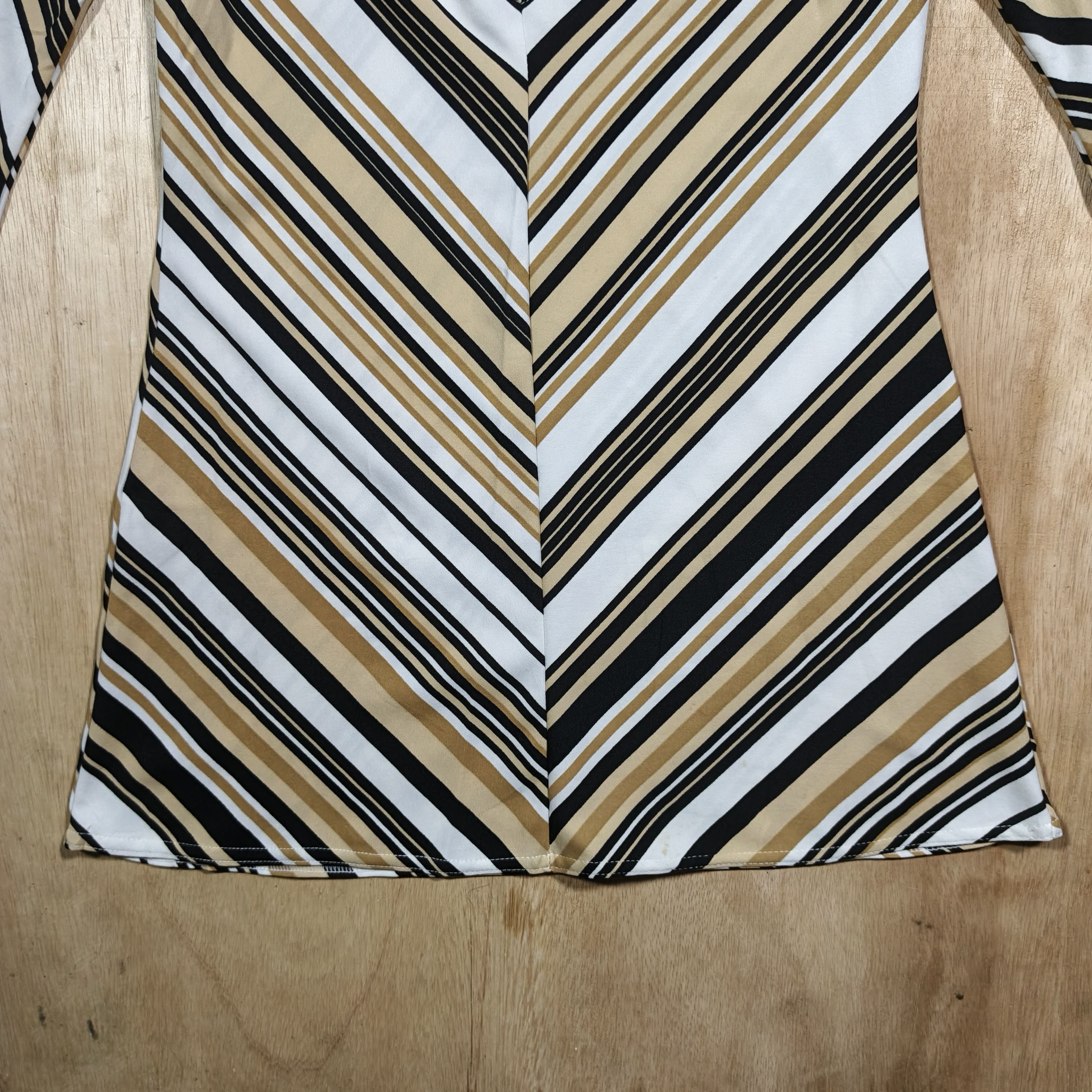 Morgan De Toi Morgan De Toi Striped Chevron V-neck Longsleeve Top Size M / US 6-8 / IT 42-44 - 3 Thumbnail