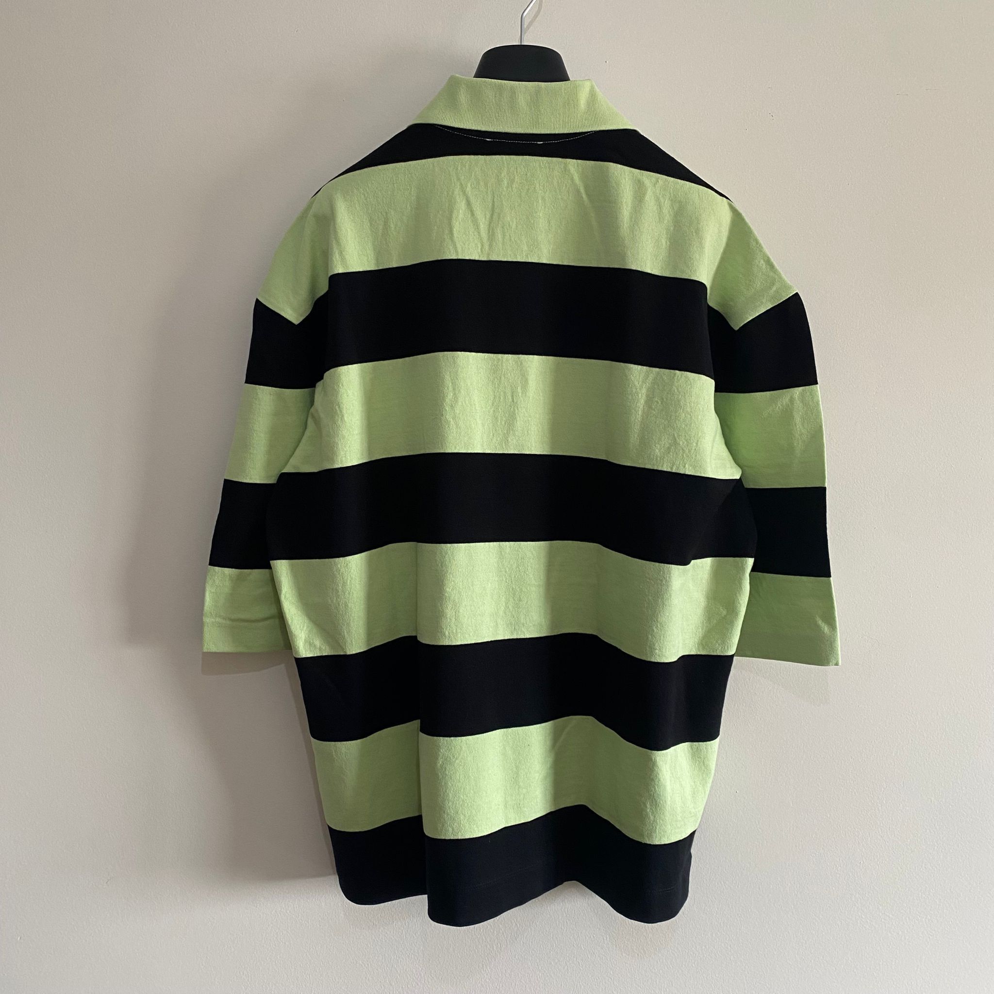 Off-White Black and Green Striped Logo Oversized Polo Size US XL / EU 56 / 4 - 5 Thumbnail