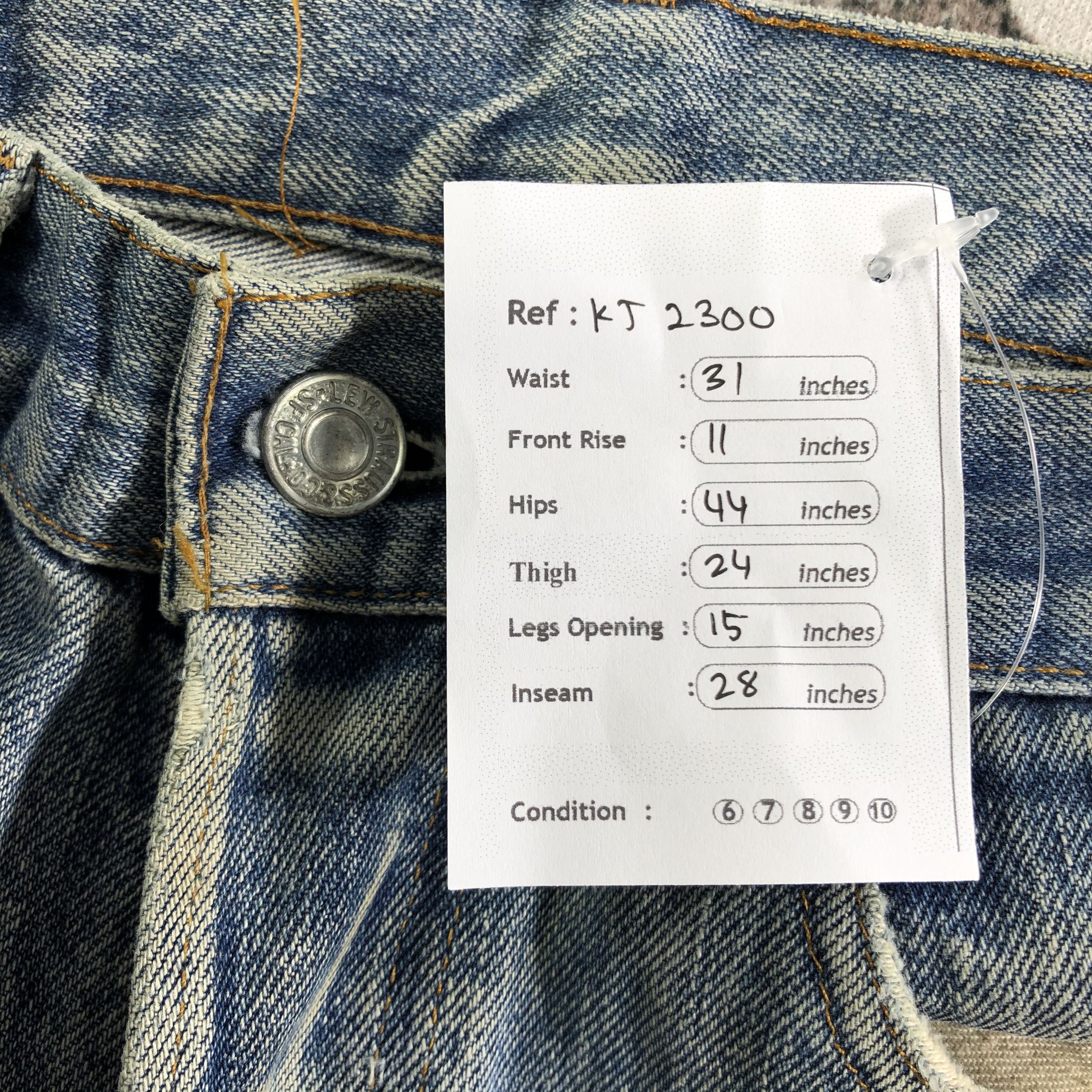 Levi's Vintage Levis 501 Jeans Faded Blue Denim KJ2300 Size US 31 - 11 Thumbnail