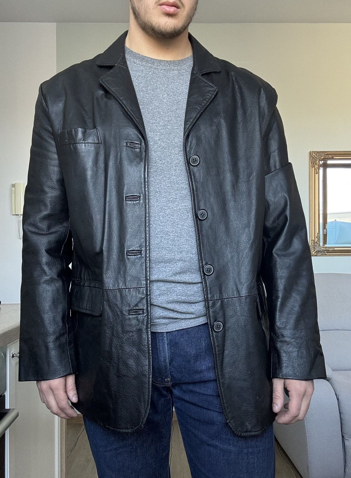 Y'2 Leather Vintage Leather Jacket y2k 2000s 90s Avangard Size US L / EU 52-54 / 3 - 4 Thumbnail