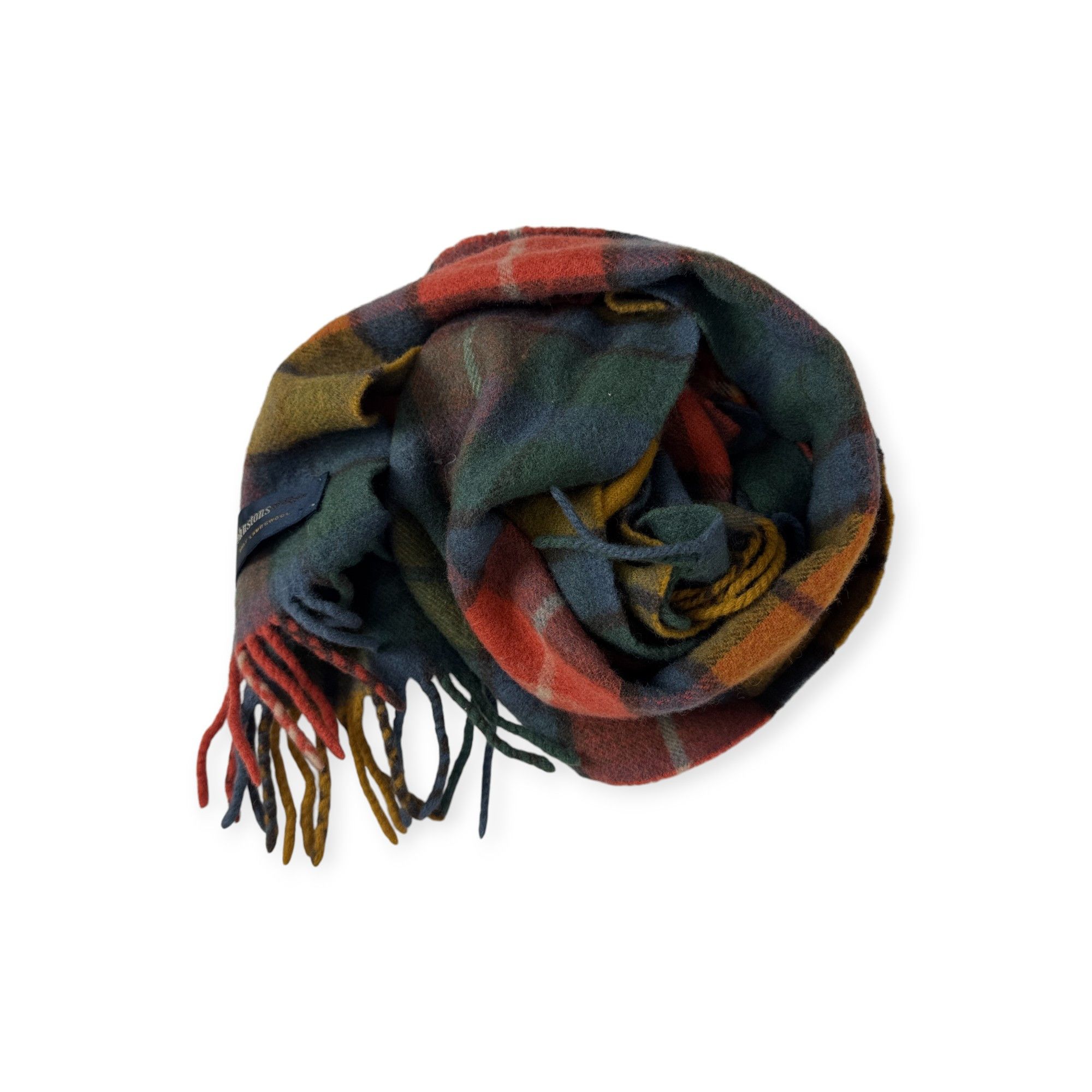 Johnstons Of Elgin Lambswool Fringed Plaid Scarf Size ONE SIZE - 1 Thumbnail