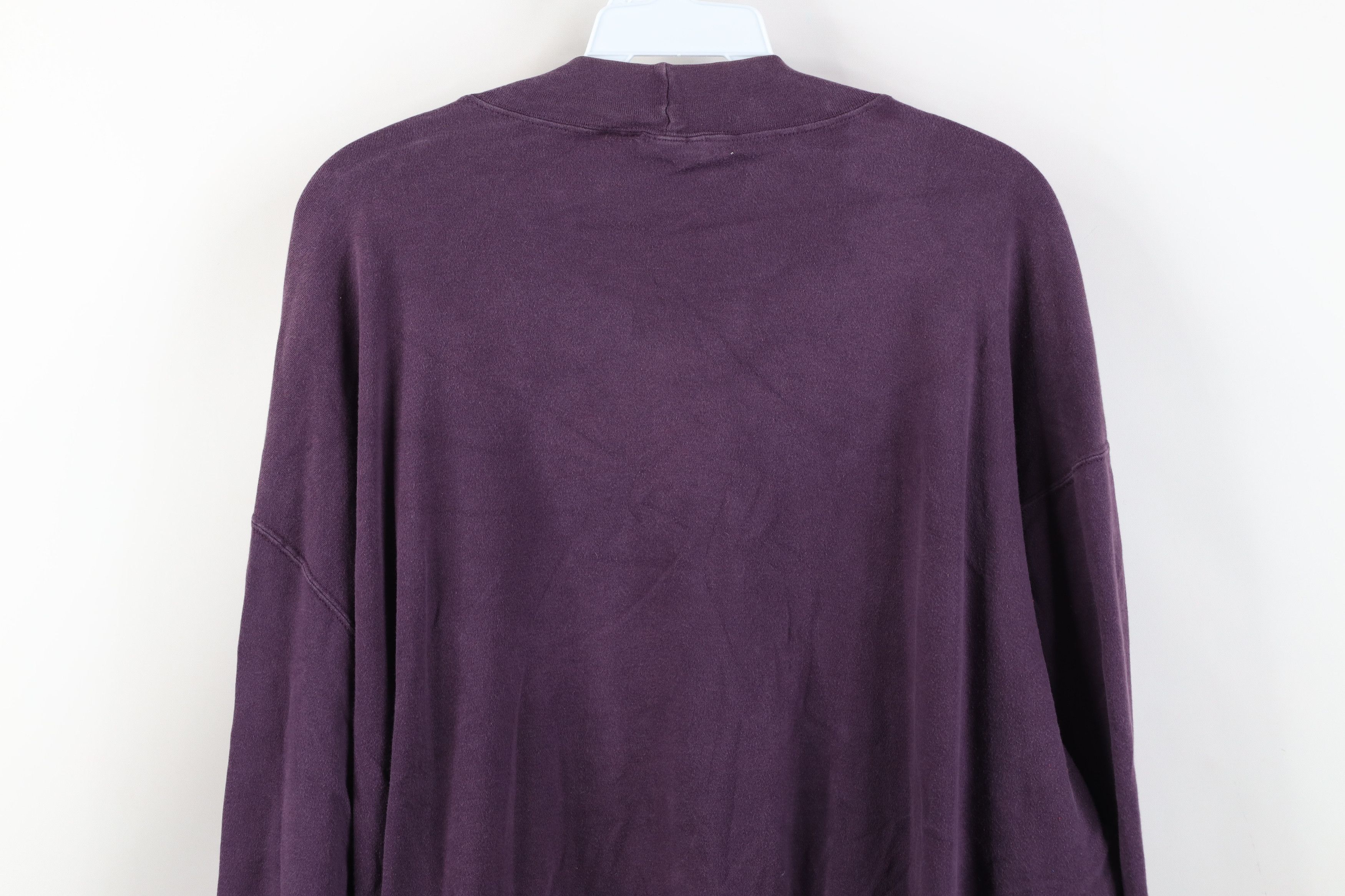 Vintage Vintage 90s Streetwear Mock Neck Long Sleeve T-Shirt Purple Size US XXL / EU 58 / 5 - 13 Thumbnail