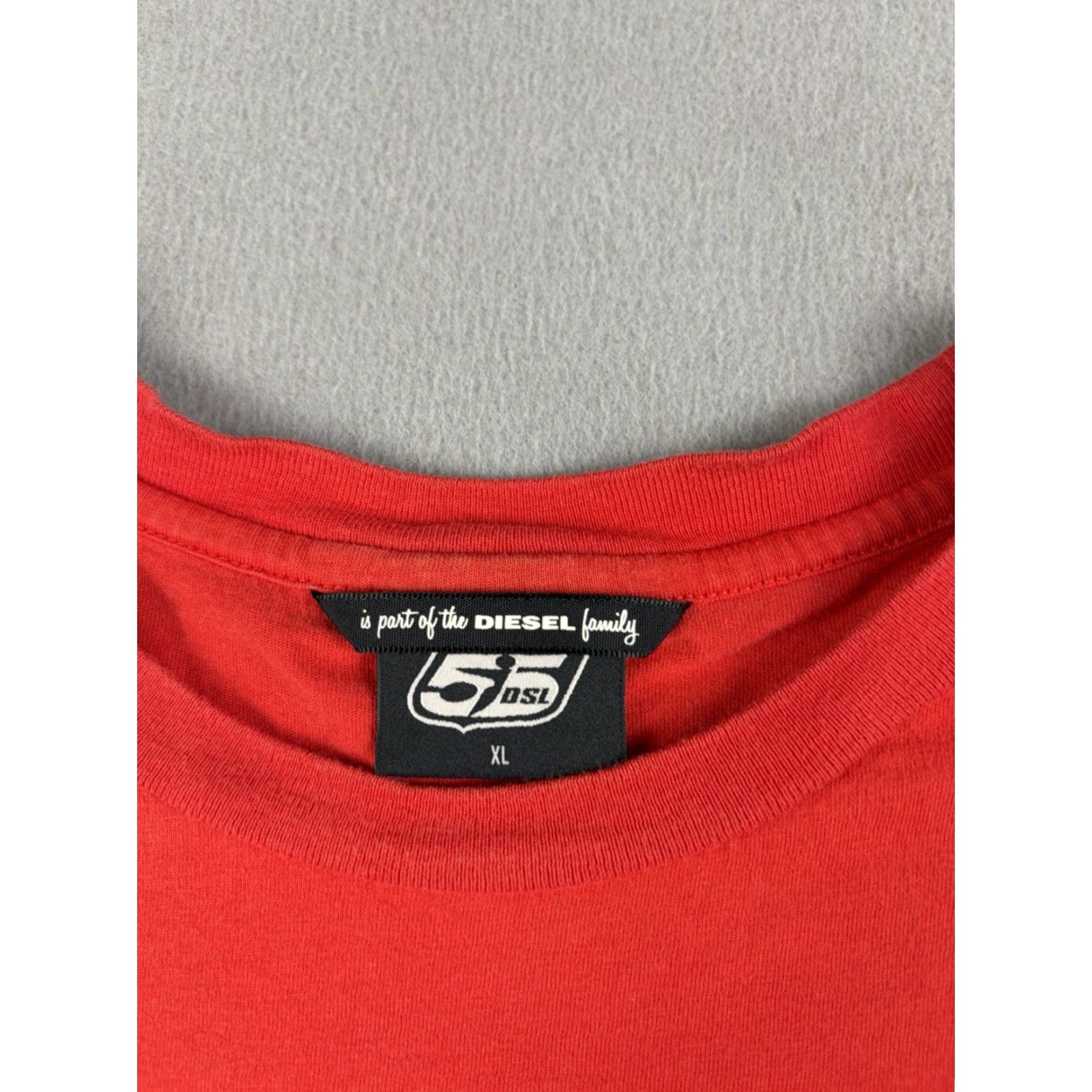 Diesel Diesel T-Shirt Men’s XL Red Short Sleeve Crew Neck Logo Graphic Print Slimming All Seasons Size US XL / EU 56 / 4 - 3 Thumbnail
