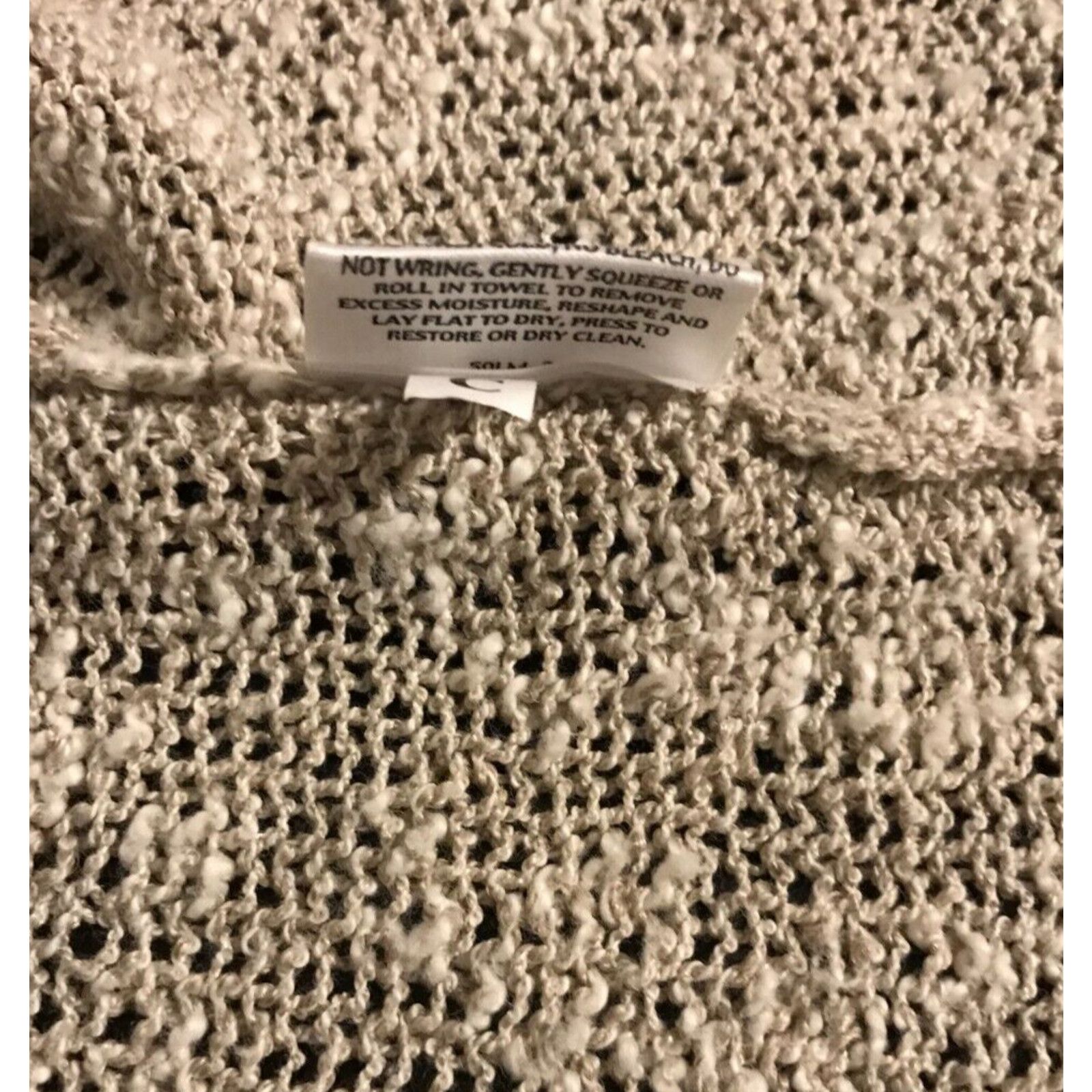 Eileen Fisher Eileen Fisher Women's Beige/Oatmeal S/S Open Knit Cardigan Size XS / US 0-2 / IT 36-38 - 7 Thumbnail