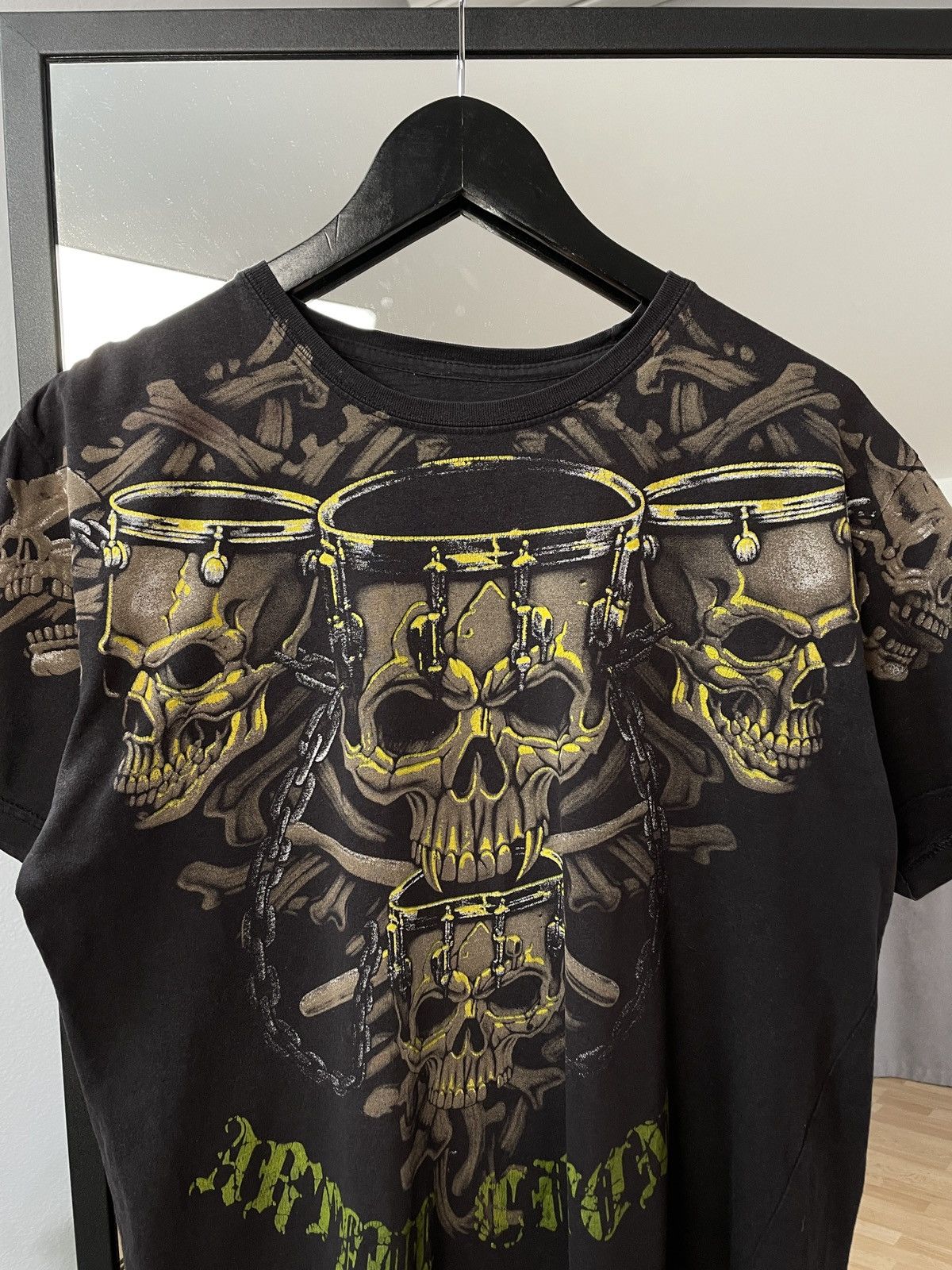 Ed Hardy × Vintage Vintage Y2K Affliction Over Printed Tee Skull T-shirt Size US M / EU 48-50 / 2 - 4 Thumbnail