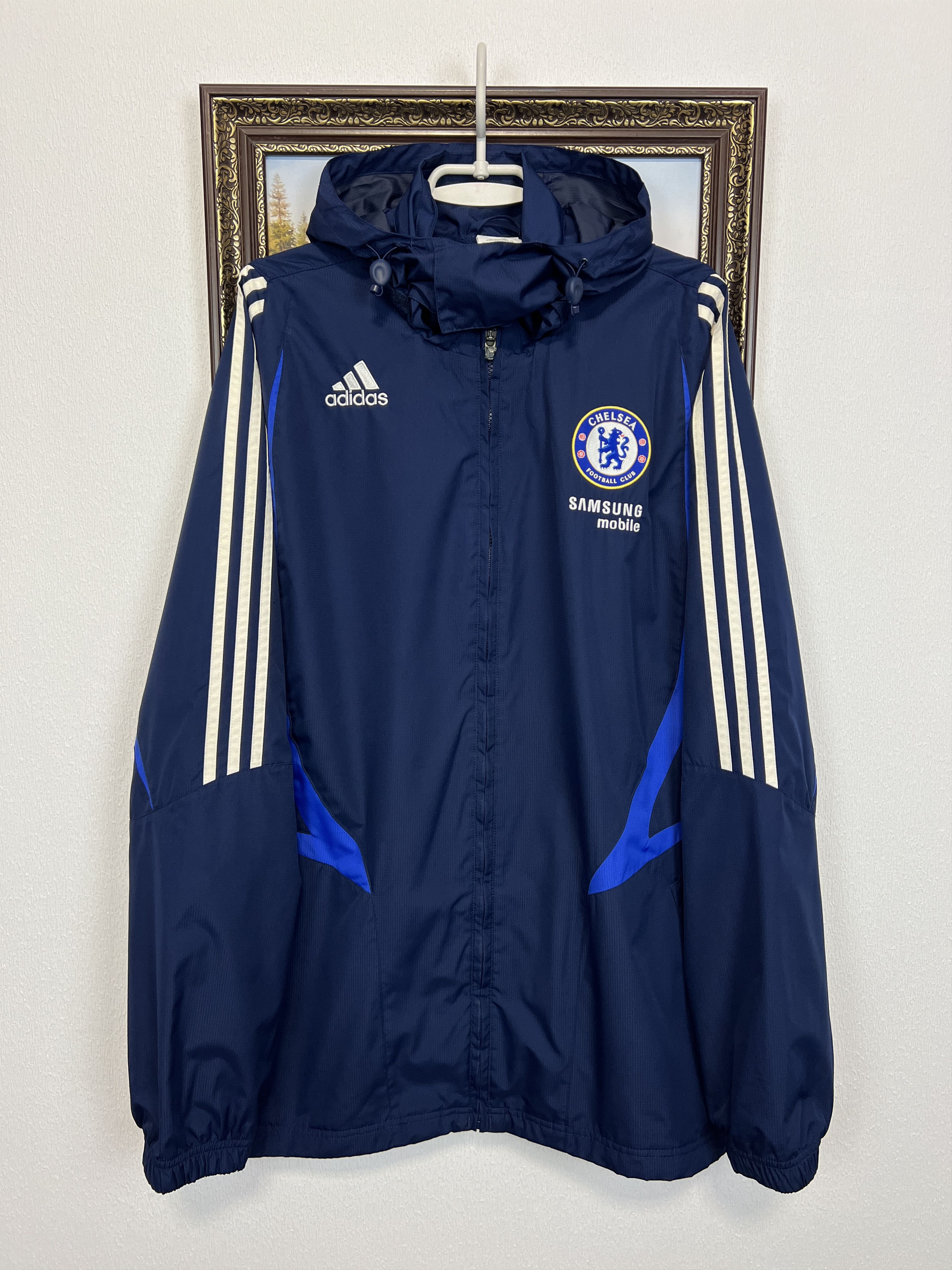 Adidas Vintage Chelsea Football Hooded Jacket Soccer Track Top Rare Size US XL / EU 56 / 4 - 1 Thumbnail