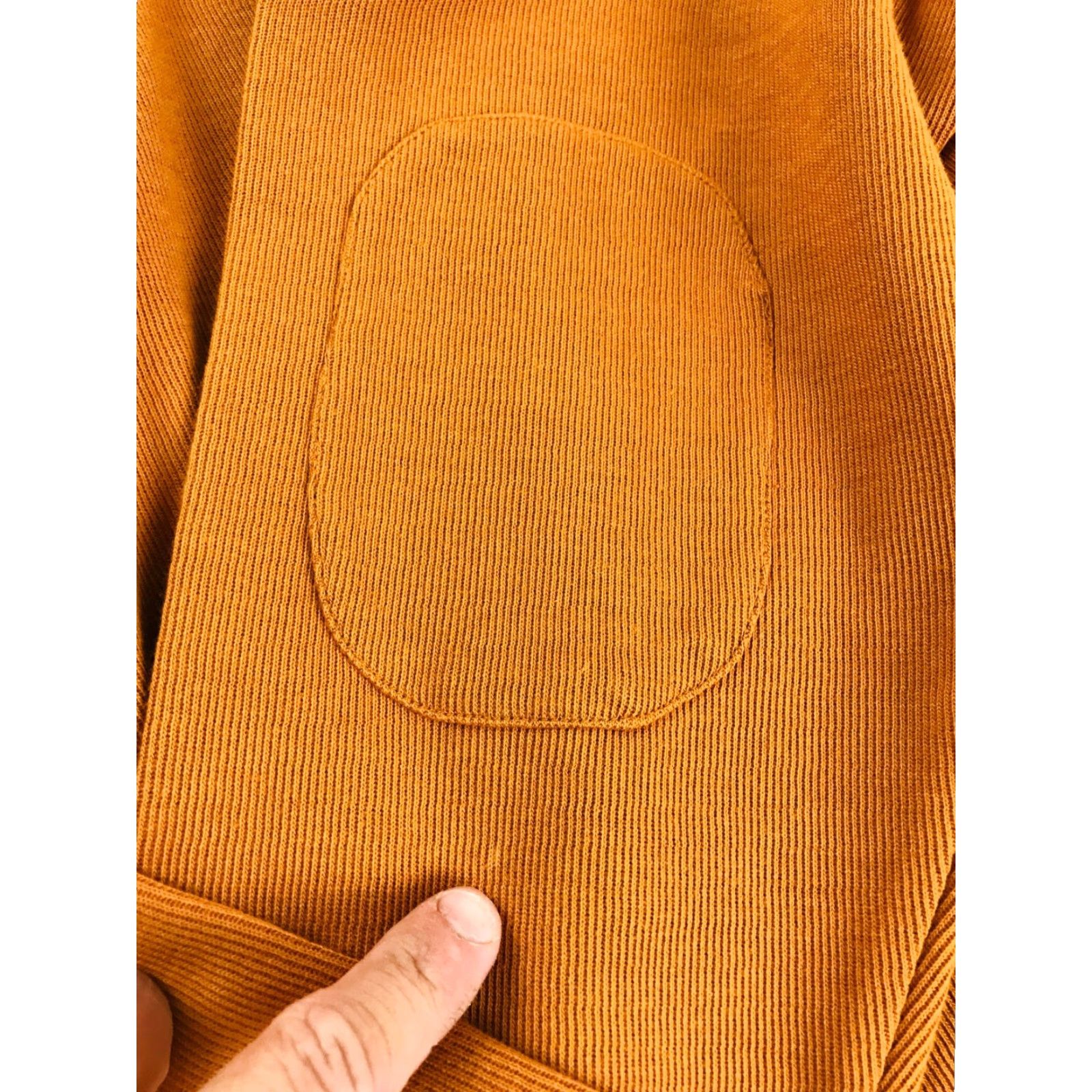 Vintage R&R OUTDOORS Sweatshirt Men Large Orange Pullover 1/4 Zip Up Elbow Pads Shirt Size US L / EU 52-54 / 3 - 4 Thumbnail