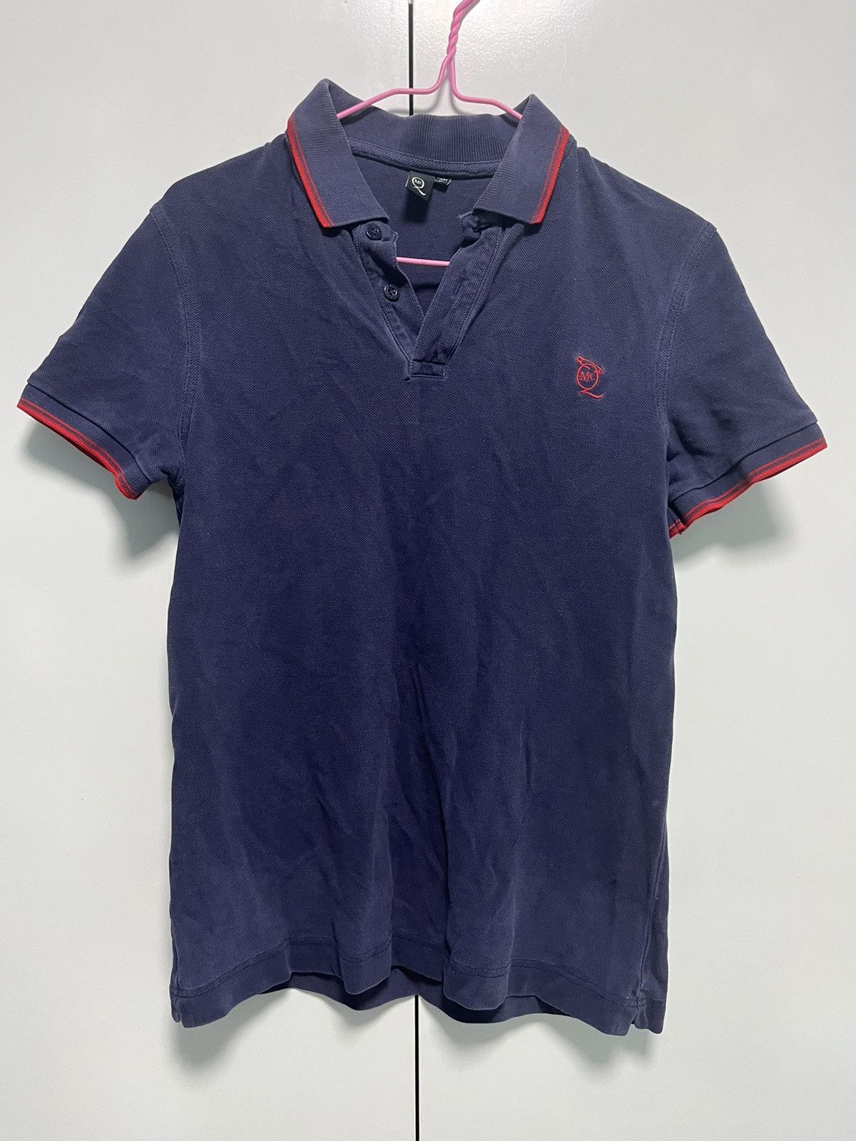 McQ Alexander McQueen Alexander McQueen ‘McQ’ Grey-Navy Polo Shirt Size US S / EU 44-46 / 1 - 1 Thumbnail