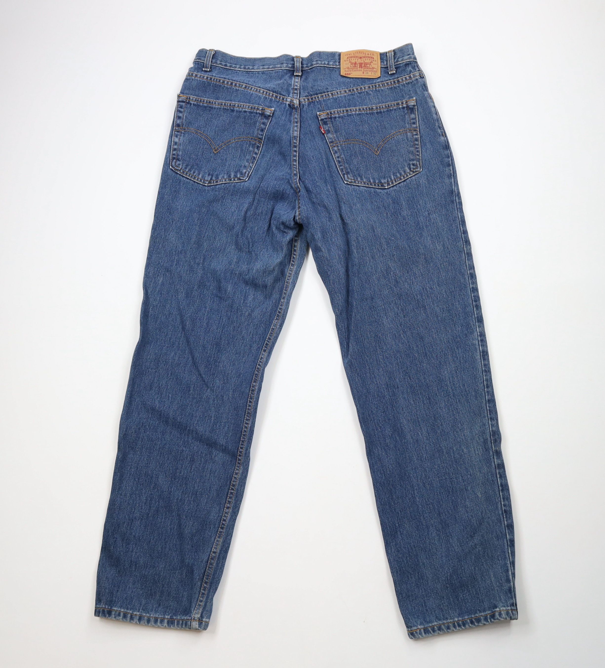 Levi's × Vintage Vintage Y2K 2002 Levis 550 Fit Denim Jeans Blue Cotton Size US 38 / EU 54 - 12 Thumbnail