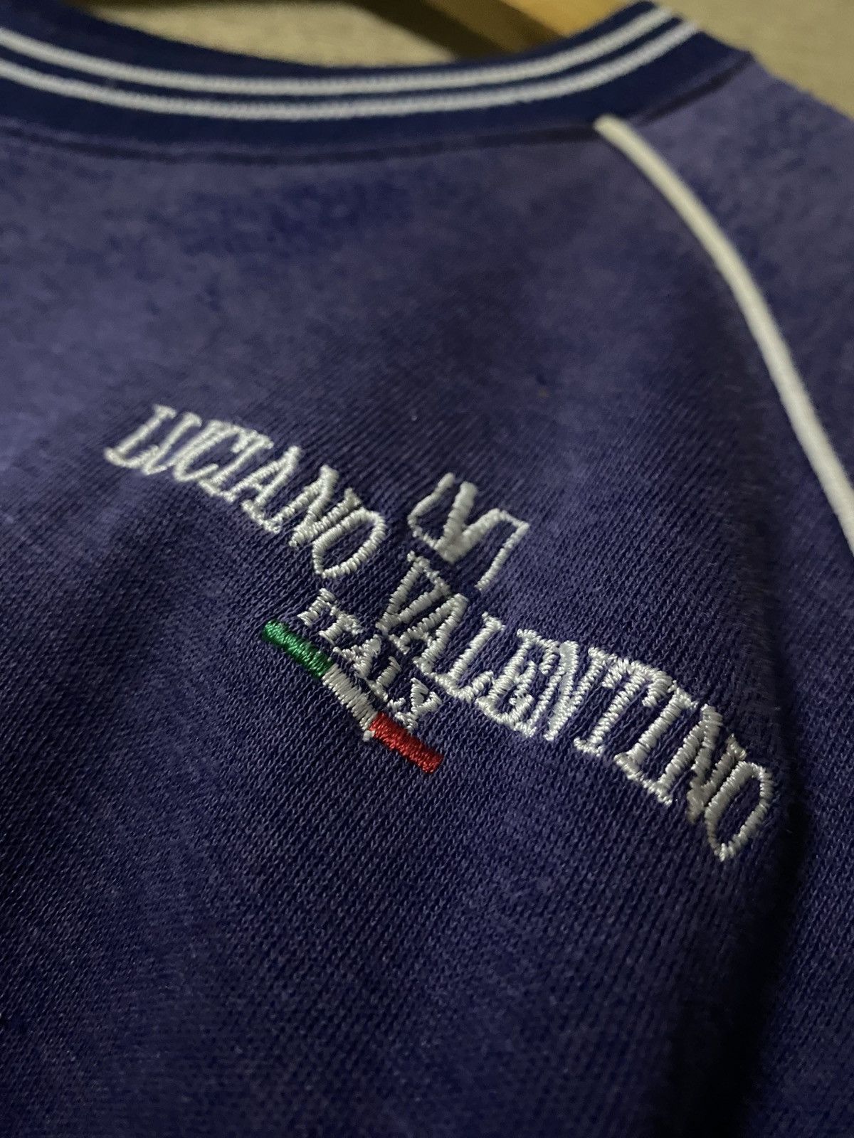 Japanese Brand × Vintage Vintage Luciano Valentino Embroidered Logo Sweatshirt Size US XL / EU 56 / 4 - 2 Thumbnail