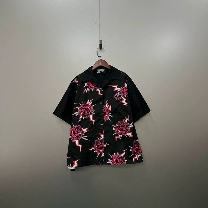 Prada Prada Size 38 Rose full-print short-sleeved shirt 2501-Next Size US XXS / EU 40 - 1 Thumbnail