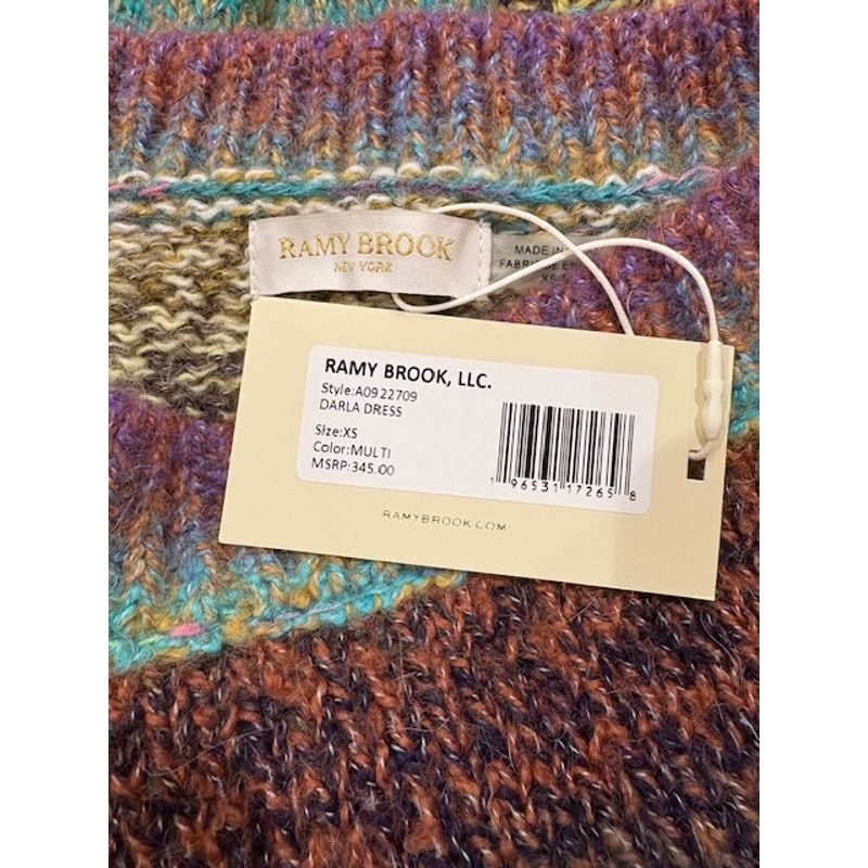 Ramy Brook Ramy Brook Off-the-Shoulder Sweater Dress in Blue Multi Size XS / US 0-2 / IT 36-38 - 6 Thumbnail