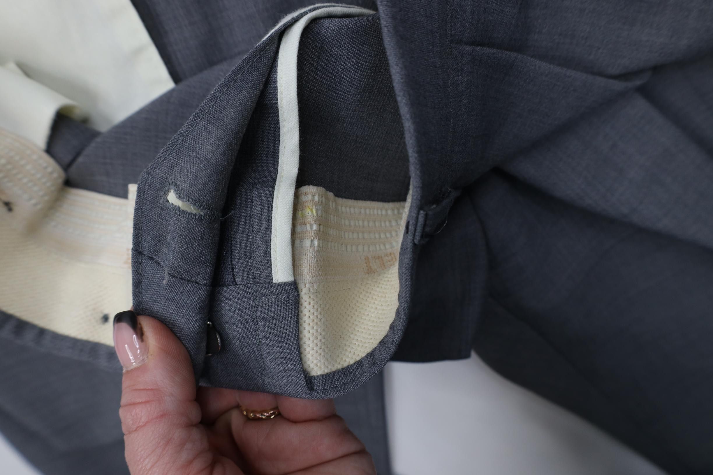 Vintage Vintage 70s Streetwear Chambray Wide Leg Chino Pants Gray Size US 38 / EU 54 - 9 Thumbnail