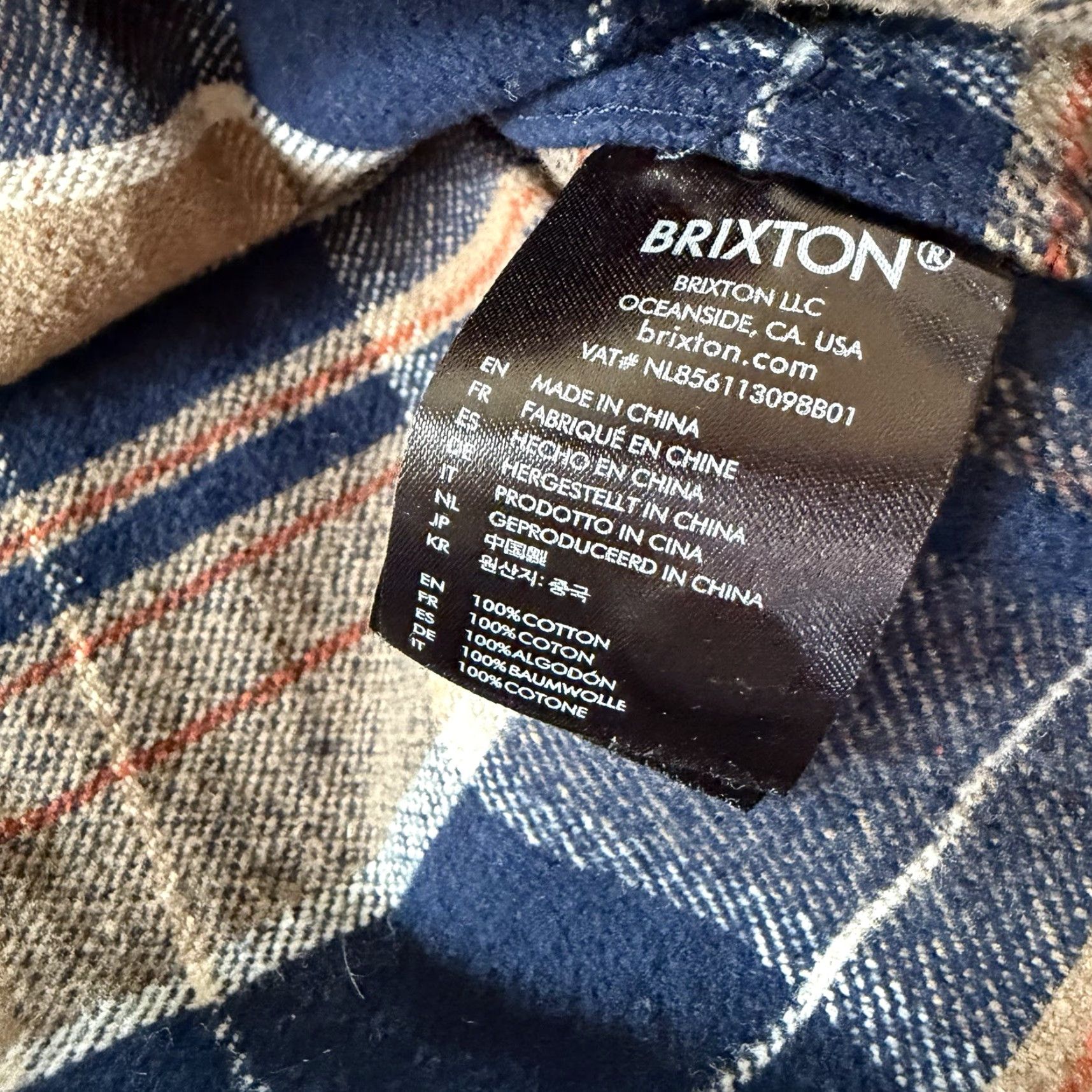 Brixton Brixton Coors Banquet Plaid Flannel Button-Up Shirt Men XL Blue Long Sleeve Regular Fit Button-Down Pockets Casual Workwear Combo Size US XL / EU 56 / 4 - 6 Thumbnail